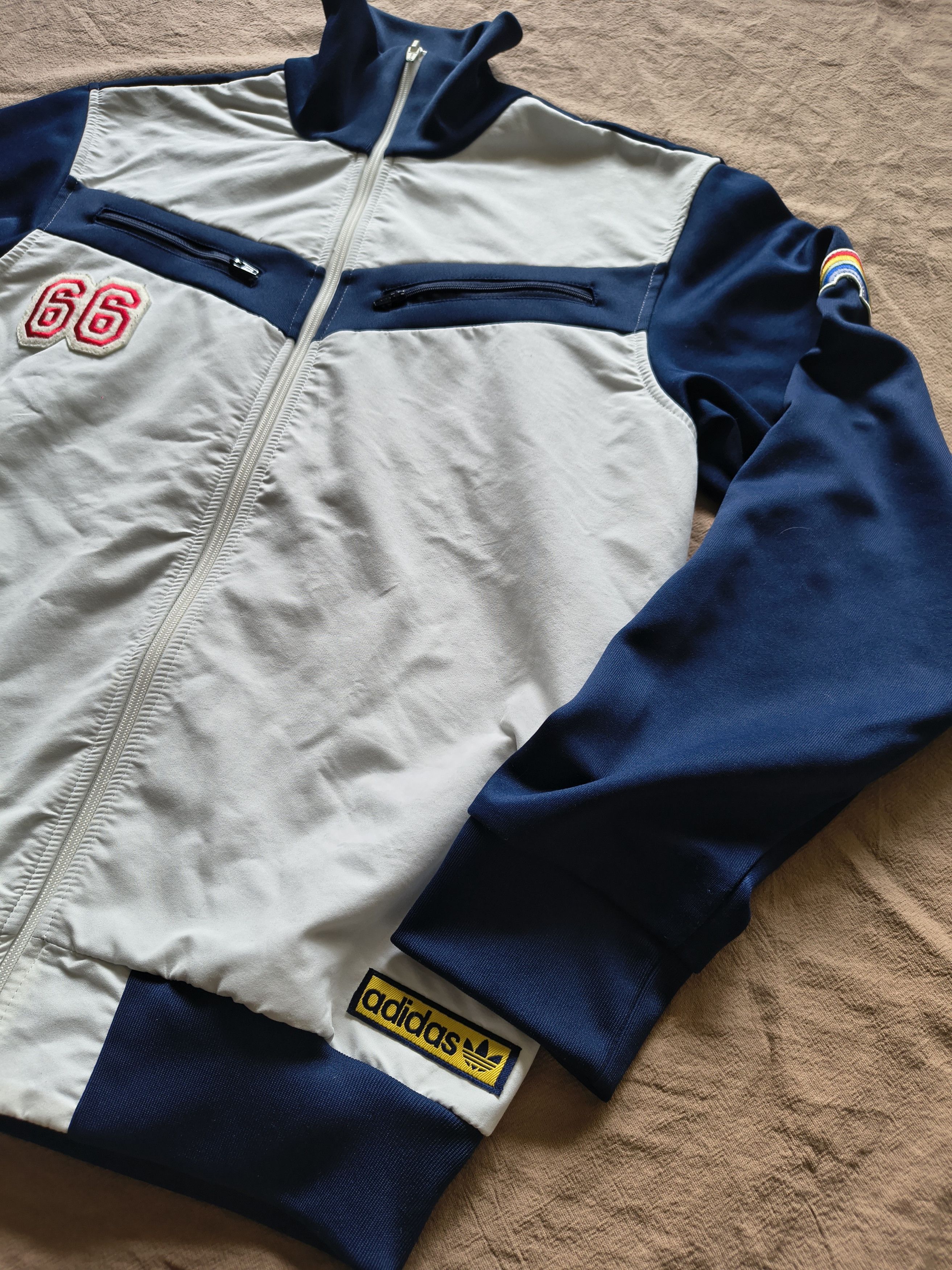Adidas Vintage adidas Track Jacket — Navy/White — Size M Size US M / EU 48-50 / 2 - 2 Thumbnail