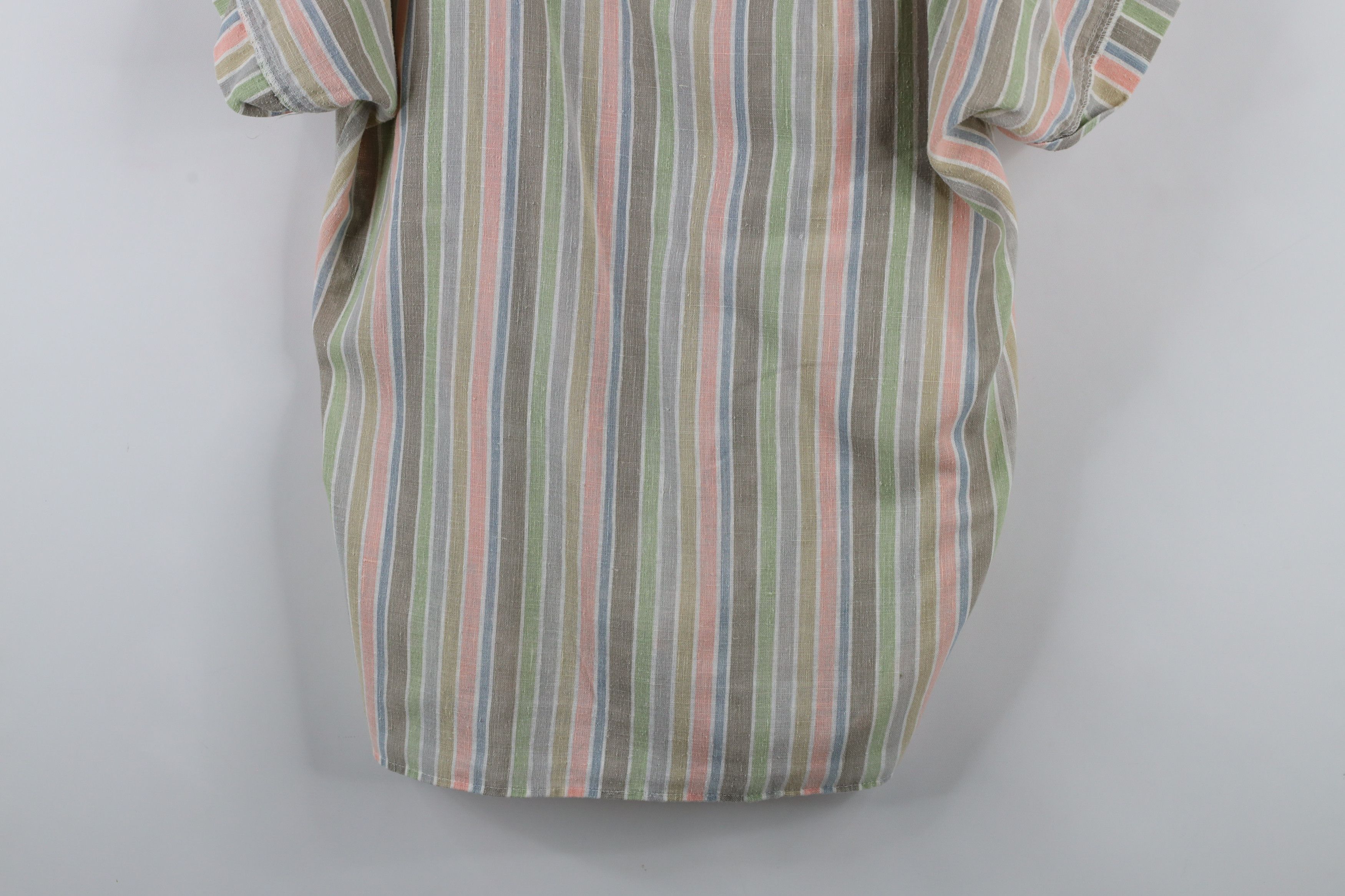 Vintage Vintage 70s 80s Streetwear Linen Blend Dolman Sleeve T-Shirt Size L / US 10 / IT 46 - 3 Thumbnail