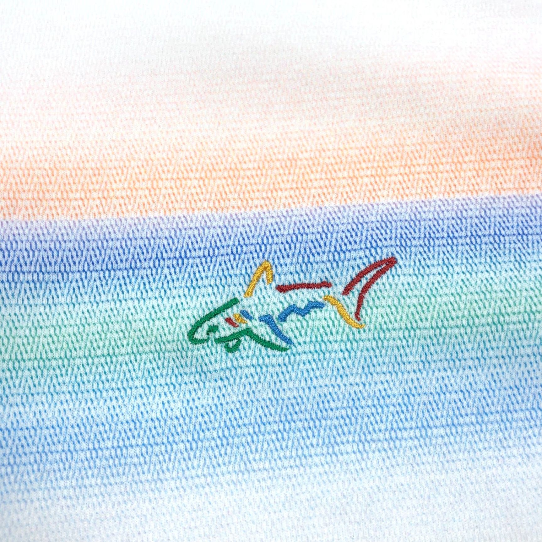 Vintage Greg Norman Polo Shirt Men XL Golf Performance Play Dry Shark Stripe White Size US XL / EU 56 / 4 - 3 Thumbnail