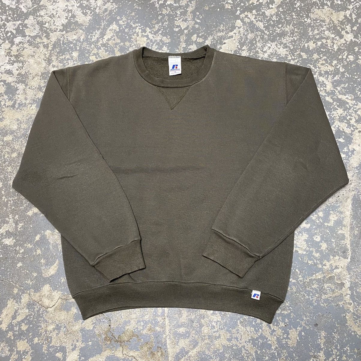 Russell Athletic × Vintage Vintage Russell Athletic Brown Blank Boxy Crewneck Hoodie Size US M / EU 48-50 / 2 - 12 Thumbnail