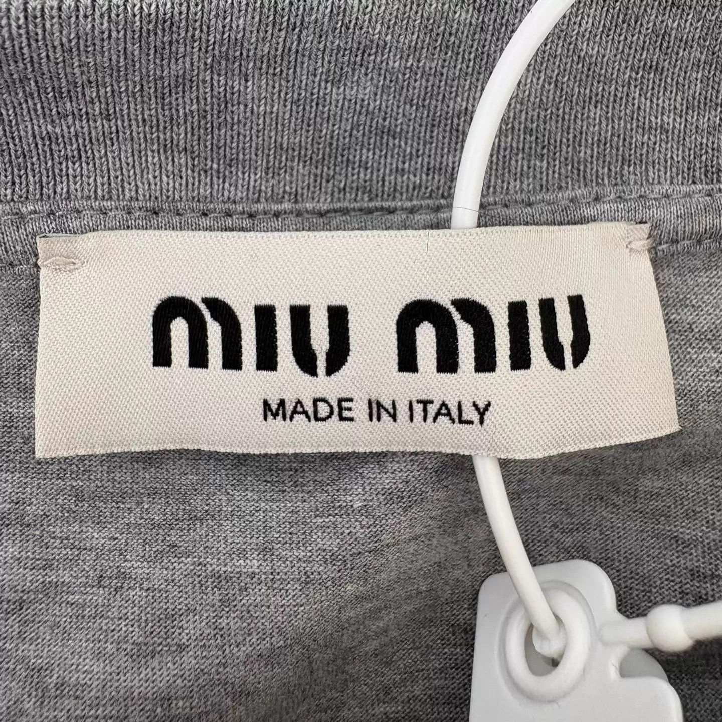 Miu Miu MIU MIU Gray Patch Logo Embroidered LS XS NWT Size US XS / EU 42 / 0 - 3 Thumbnail