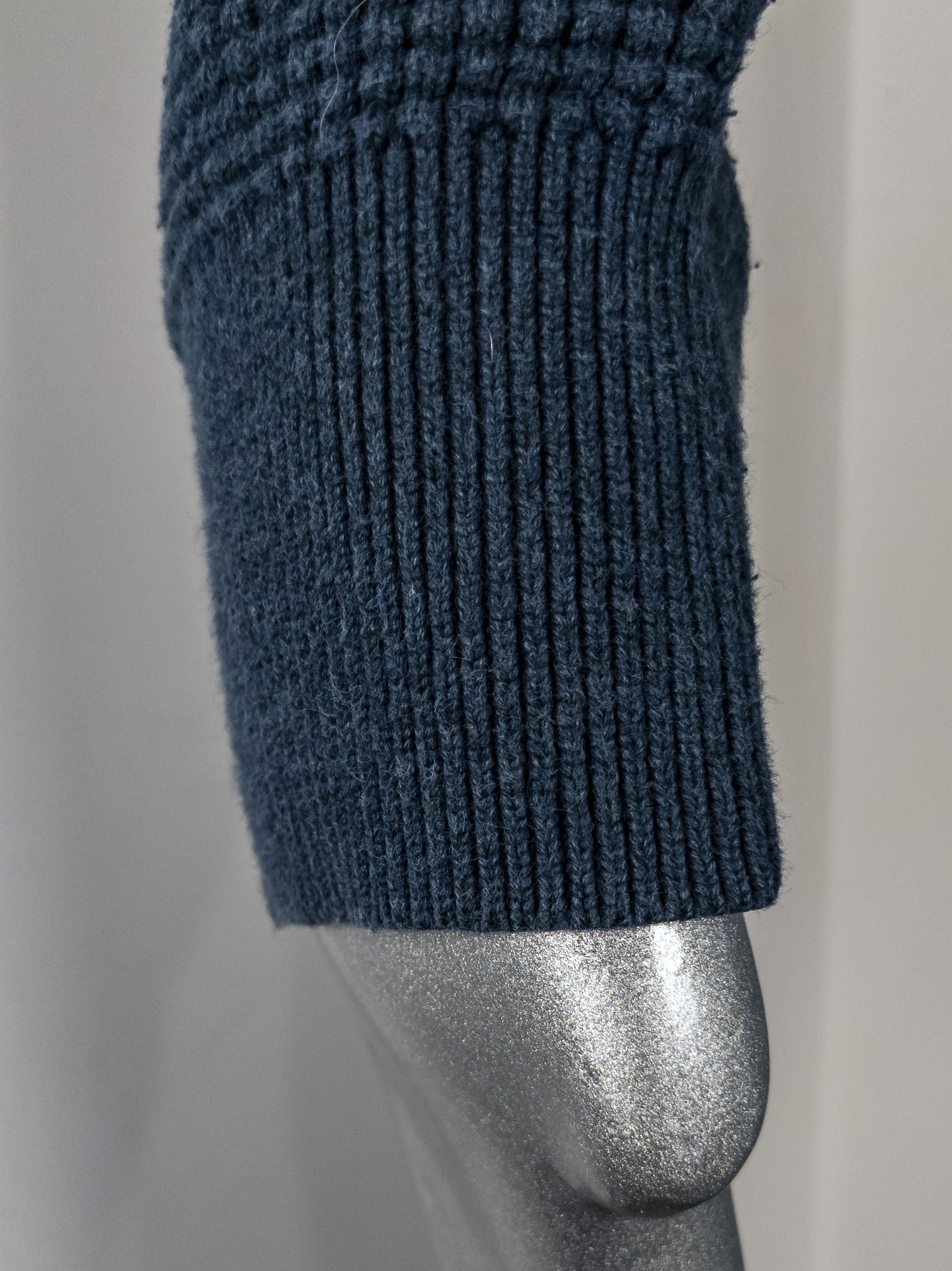 Allsaints Allsaints Vintage Mens Knit Ribbed Blue Sweater Y2K XL Size US XL / EU 56 / 4 - 8 Thumbnail