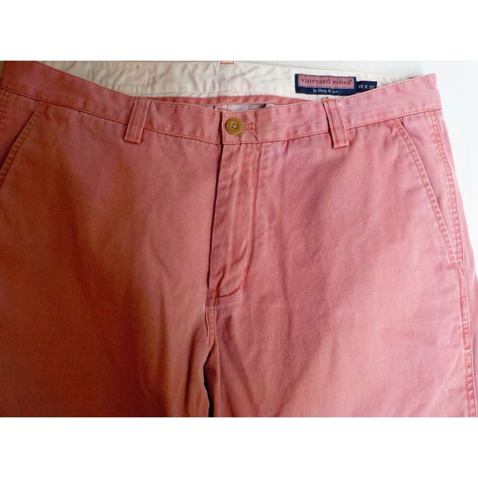 Vineyard Vines VINEYARD VINES Island Pant Chino 100% Cotton Pink 35x29 Mens Flat Front Pant Regular Women? (No) Size US 35 - 4 Thumbnail