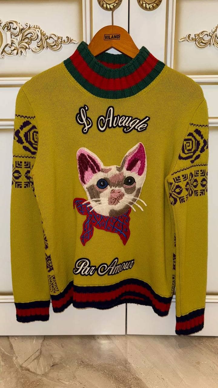 Gucci Gucci L' Aveugle Par Amour Printed Sweater Size XL / US 12-14 / IT 48-50 - 1 Thumbnail