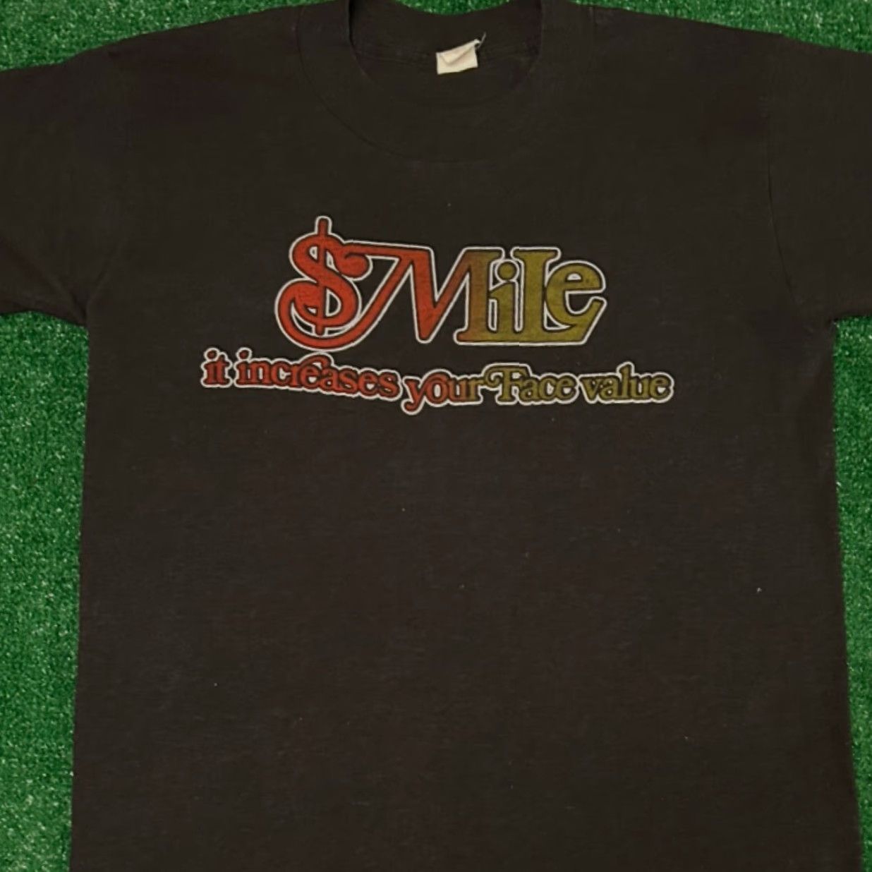 Vintage VINTAGE 80s Smile It Increases Your Face Value Humor Quote VTG Shirt Mens M USA Shirt Mens M Black 80s USA 90s Hip Hop Classic Size US M / EU 48-50 / 2 - 4 Thumbnail