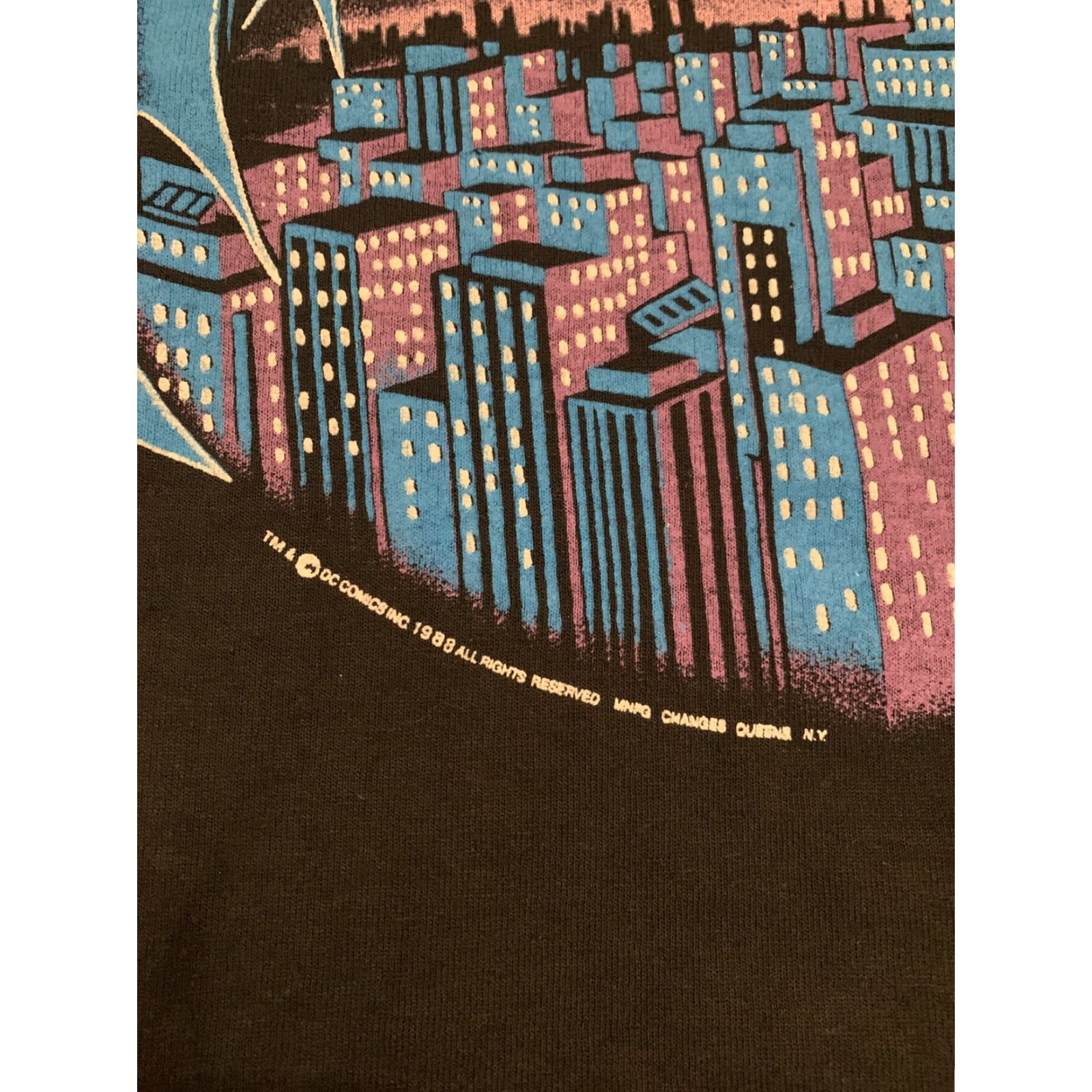 Vintage VINTAGE 1988 RARE Batman Graphic T-Shirt Screen Stars Best Black XL Mens Size US XL / EU 56 / 4 - 3 Thumbnail