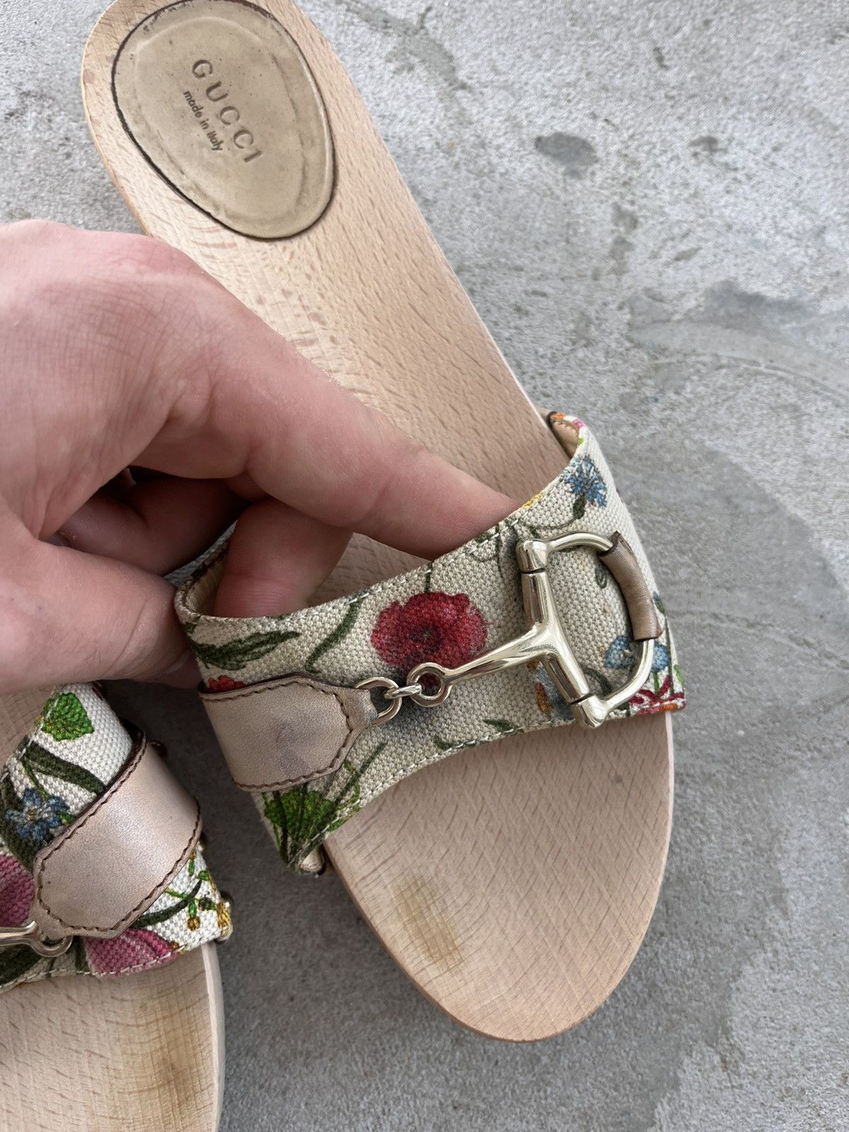 Gucci Rare Gucci Wooden Platform Sandals Luxury Avant-Garde Y2K Size US 9.5 / IT 39.5 - 6 Thumbnail