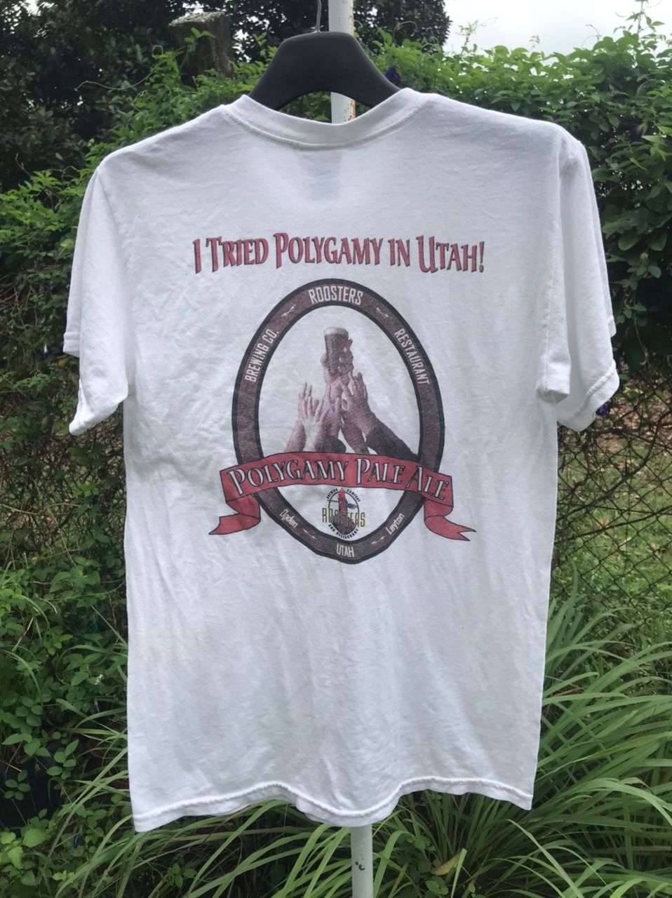 Vintage RARE Polygamy Pale Ale Roosters Tshirt Size US S / EU 44-46 / 1 - 1 Thumbnail