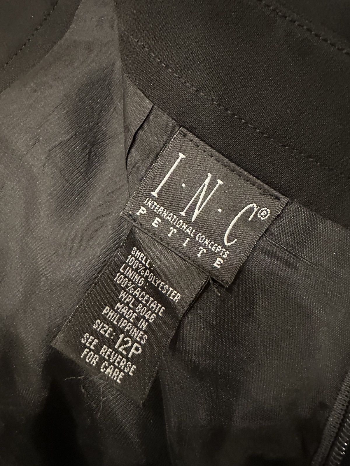 I.N.C × Other × Vintage Vinage I.N.C. Black Dress Skirt Size XL / US 12-14 / IT 48-50 - 5 Thumbnail
