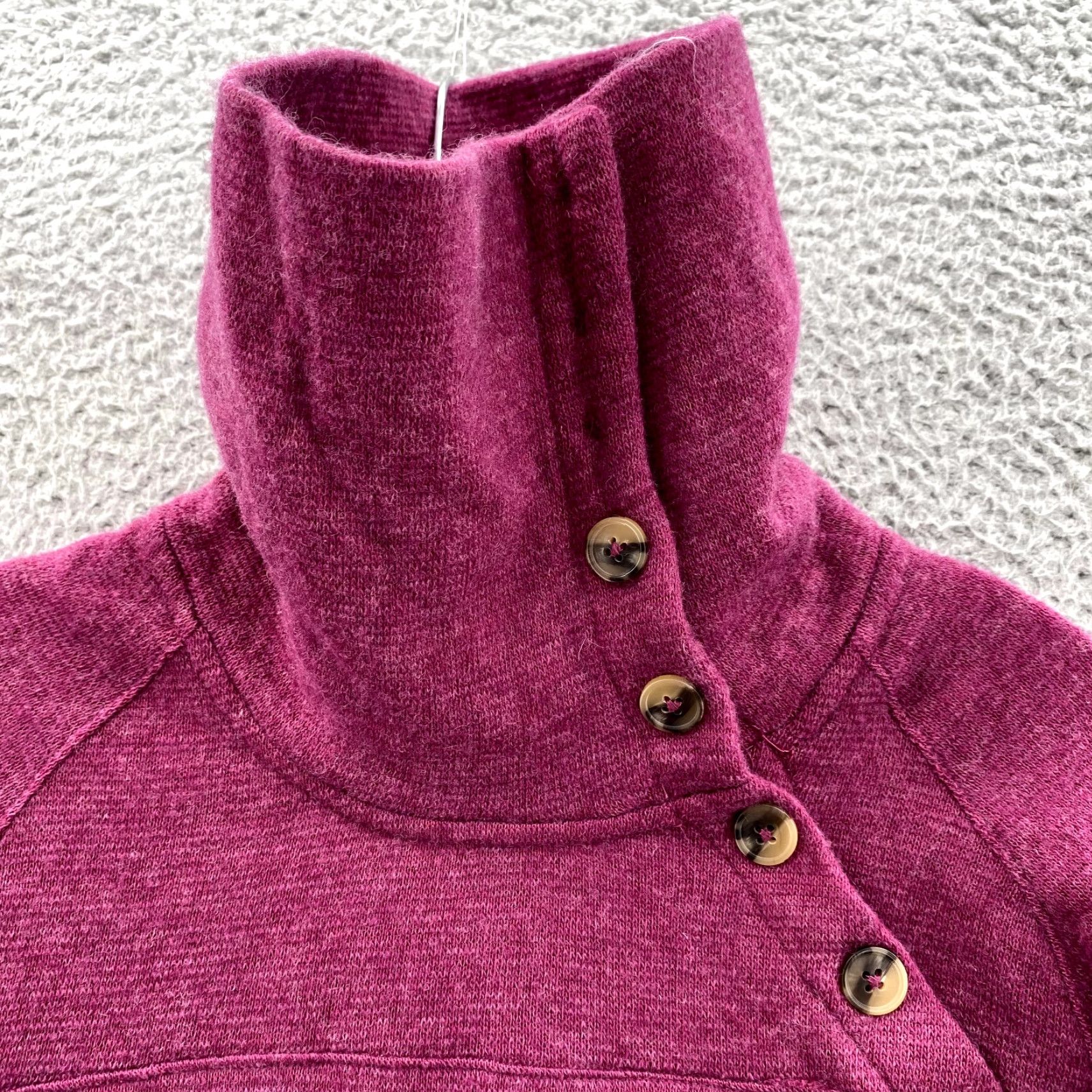 Merrell Merrell Sweater Womens Pink Medium Wool Blend Buttoned Turtle Neck Hiking Preppy Size M / US 6-8 / IT 42-44 - 3 Thumbnail