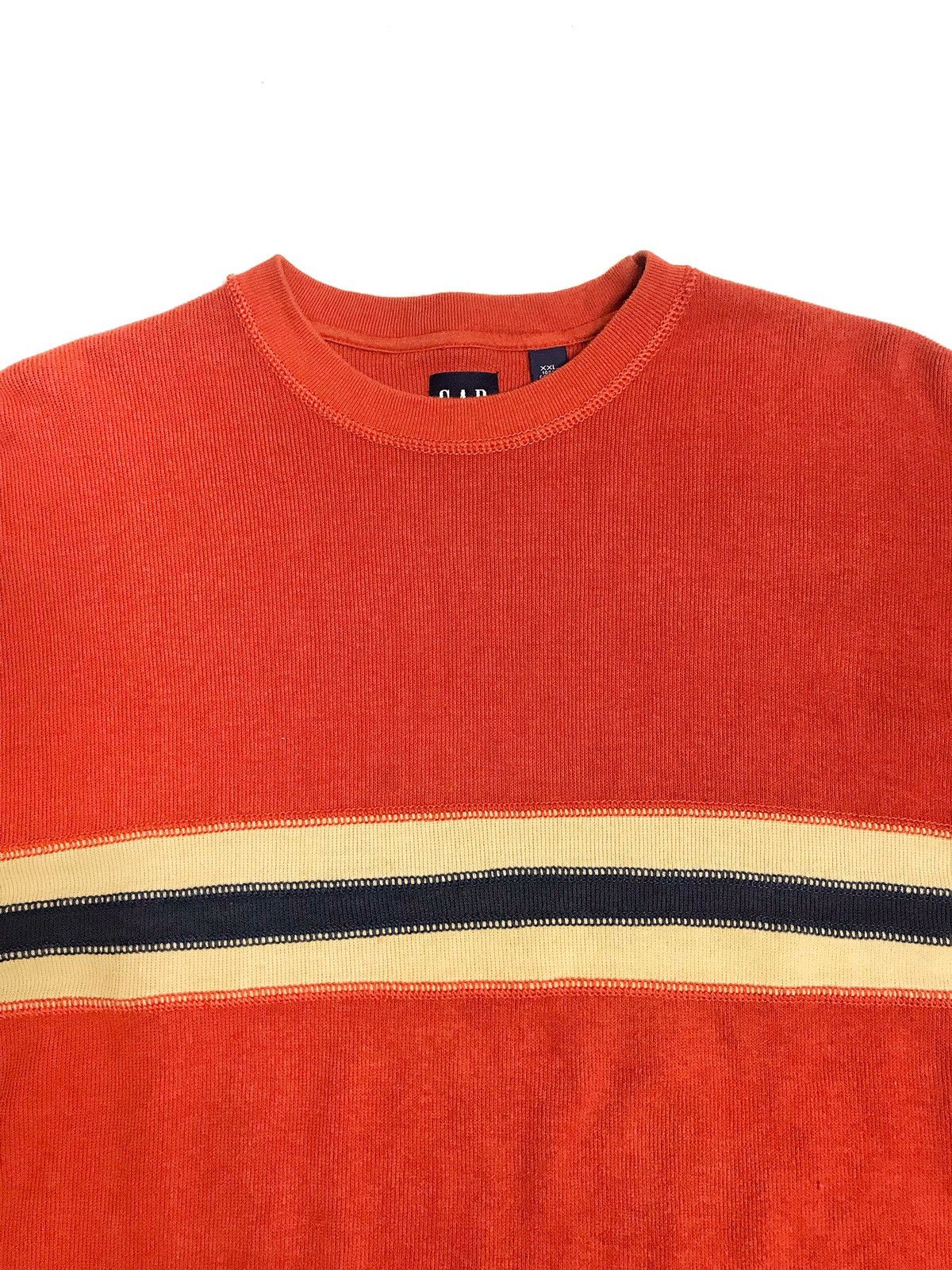 Gap × Vintage GAP Middle Striped Vintage Knit Sweater Size US XXL / EU 58 / 5 - 2 Thumbnail