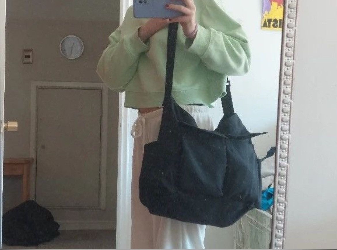 Japanese Brand Black Casual Canvas Shoulder Bag Size ONE SIZE - 6 Thumbnail