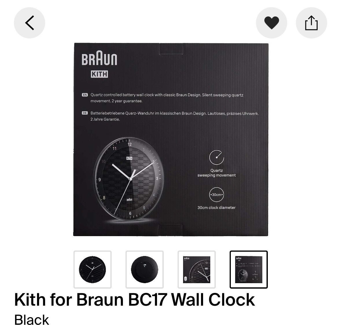 Kith Kith braun wall clock black Size ONE SIZE - 5 Thumbnail