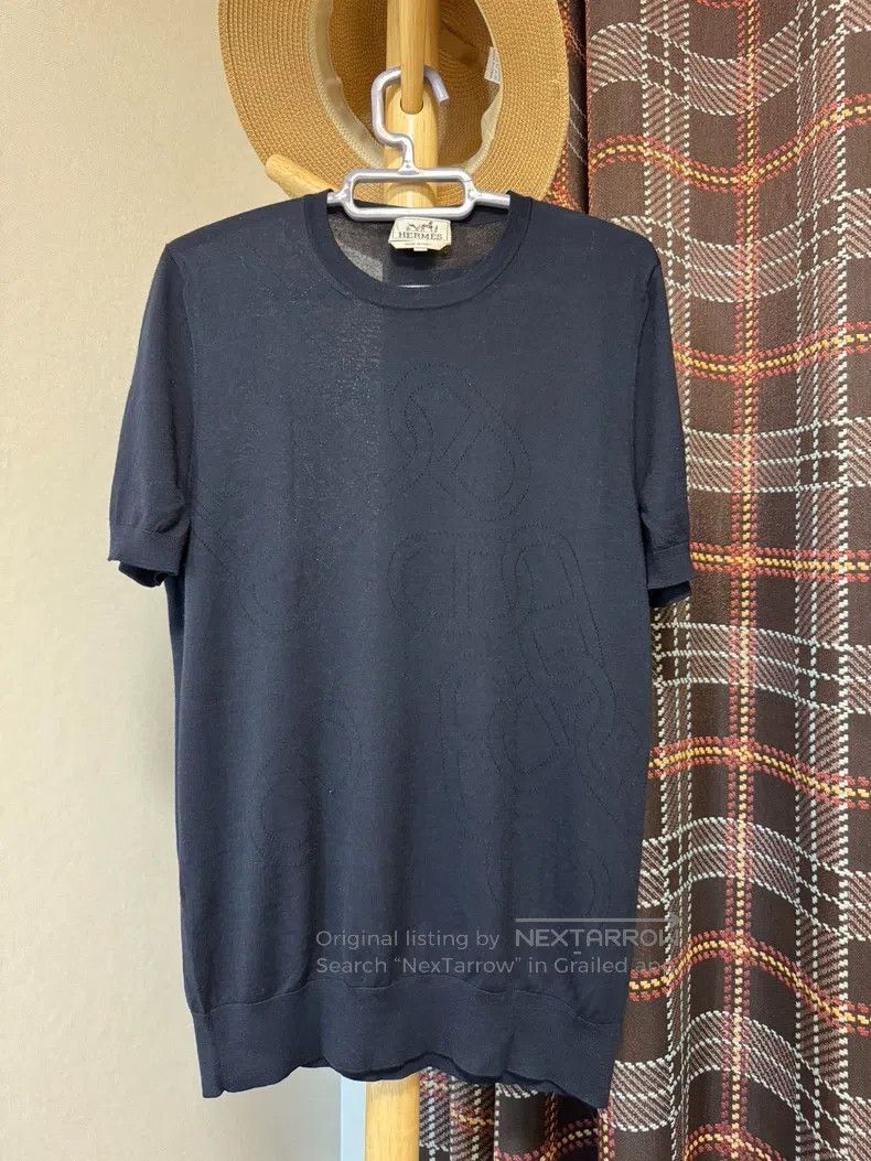 Hermes Hermes 100% Wool, Knit Short Sleeve Size L / US 10 / IT 46 - 1 Thumbnail