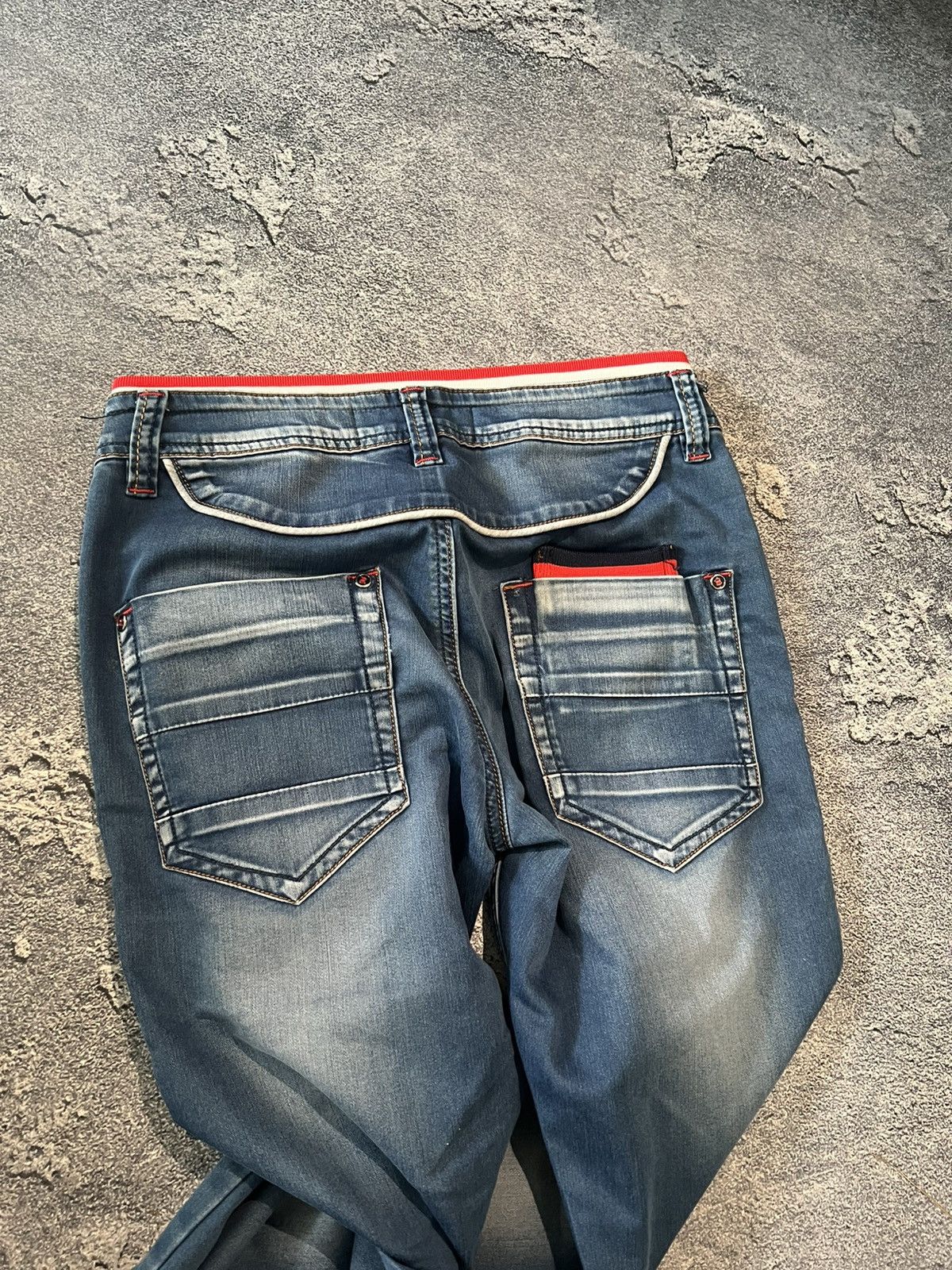 Vintage Archival Glamour Zipper Distressed Jeans Y2K Retro Size US 30 / EU 46 - 5 Thumbnail