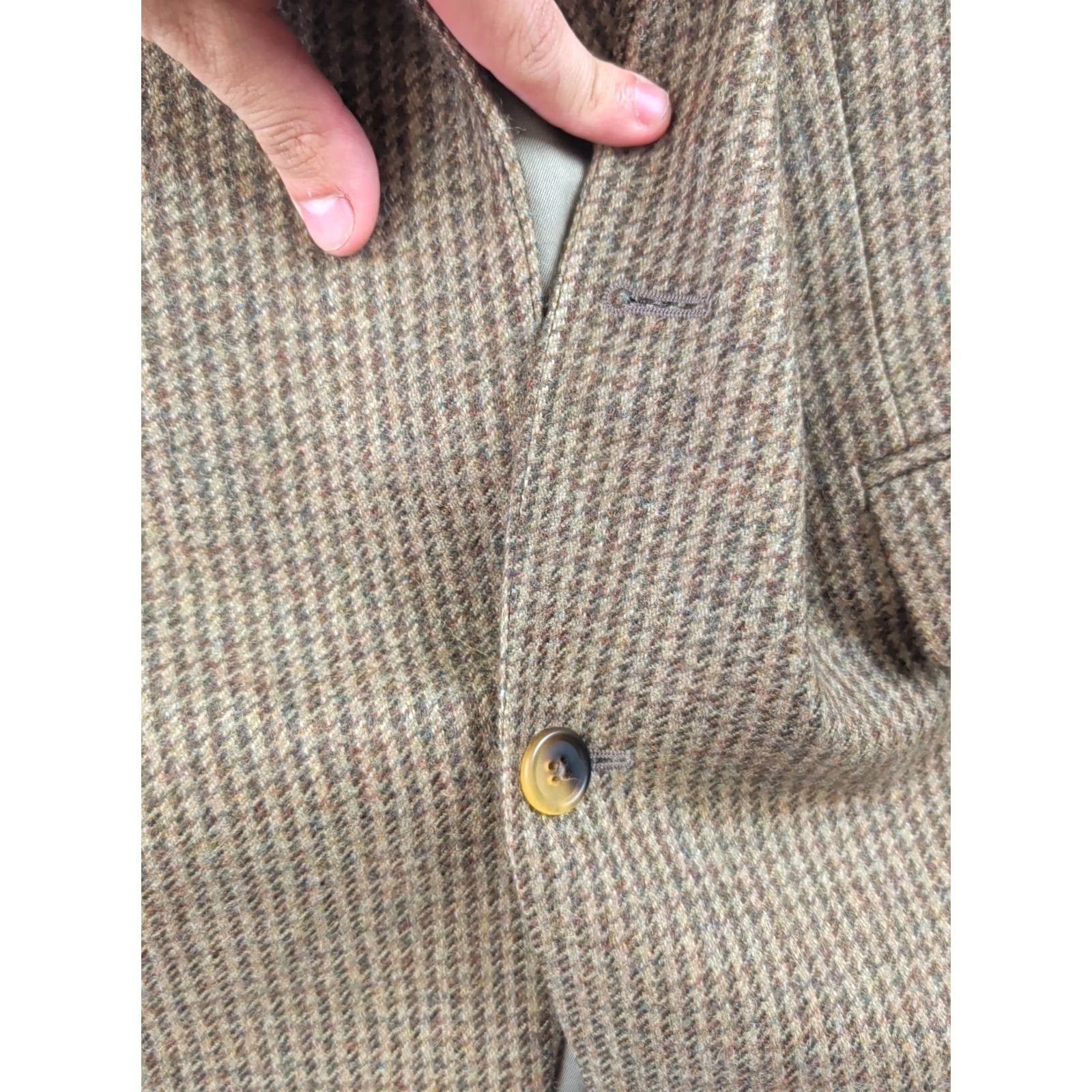 Polo Ralph Lauren Polo Ralph Lauren Blazer Mens 42 Regular Brown Tweed Herringbone Alpaca Wool University Club Overcoat Coat Size US XL / EU 56 / 4 - 6 Thumbnail