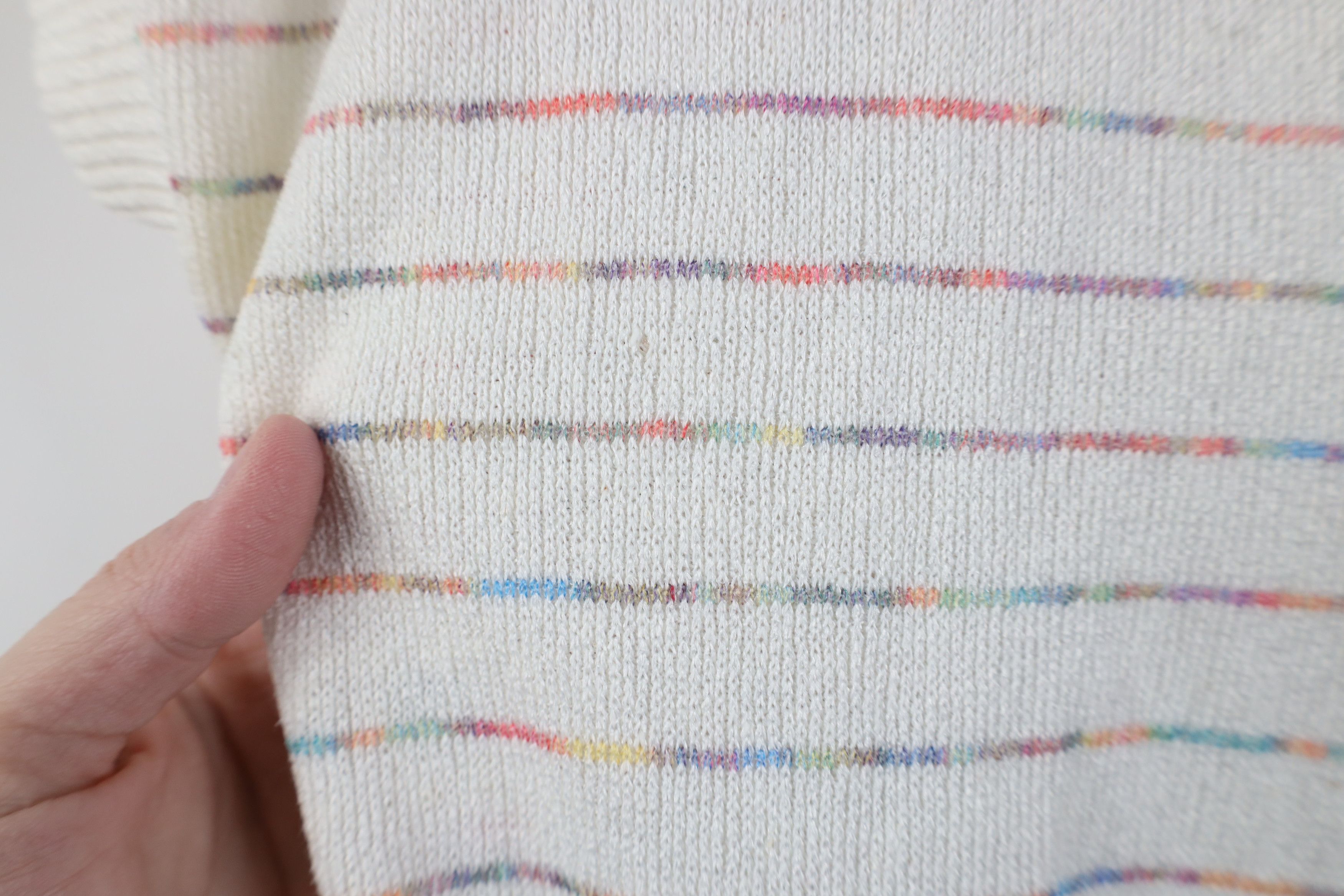 Vintage Vintage 80s 90s Streetwear Rainbow Striped Knit Sweater USA Size XS / US 0-2 / IT 36-38 - 5 Thumbnail