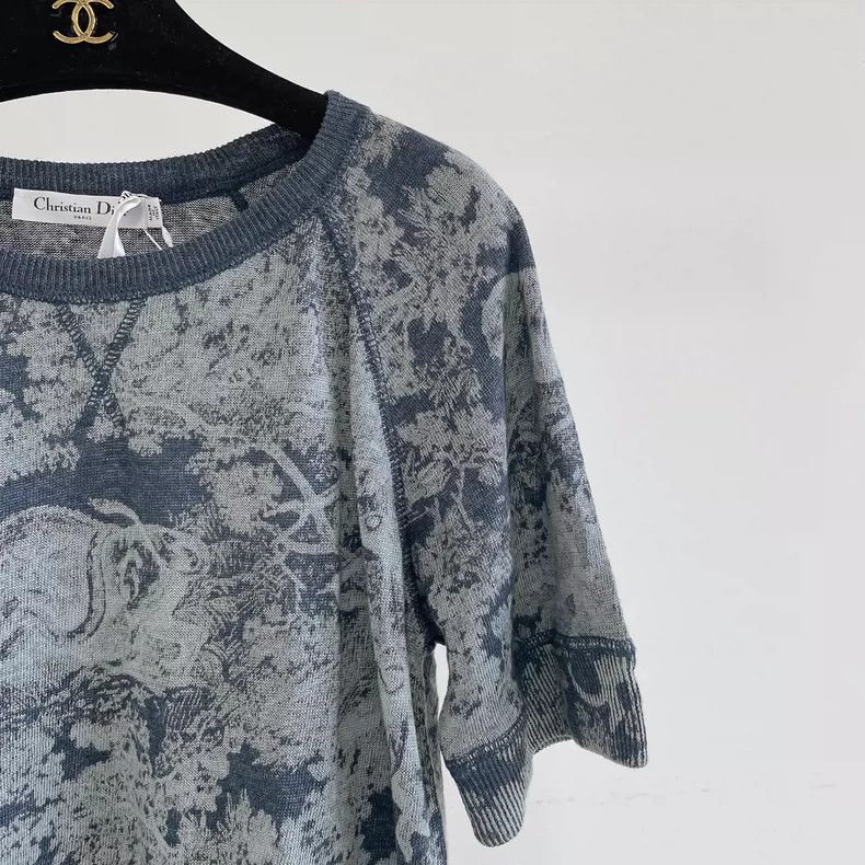 Dior Dior Gray printed knitted short sleeves Size XS / US 0-2 / IT 36-38 - 3 Thumbnail