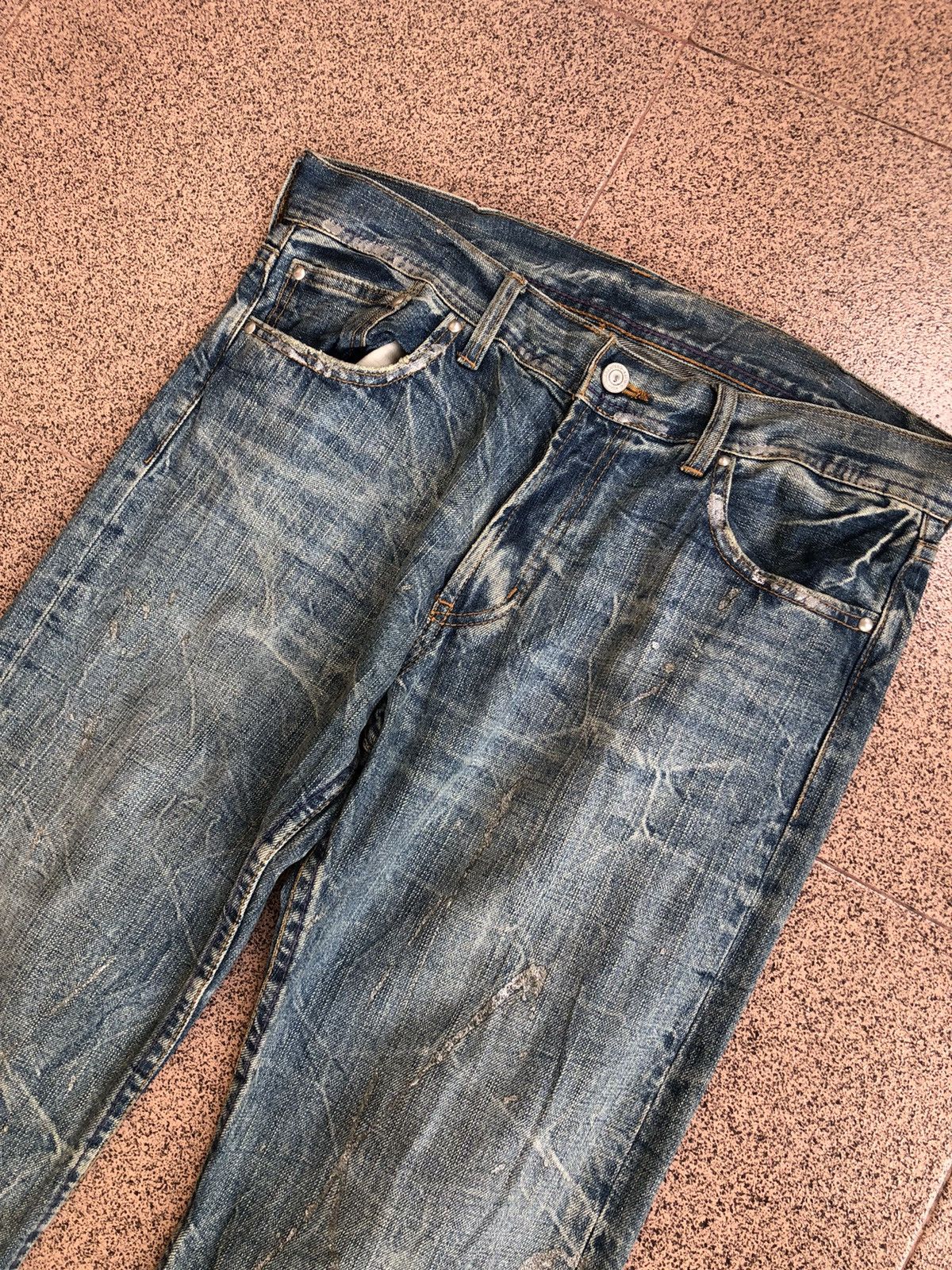 Japanese Brand Ando flared fading bootcut jeans Size US 32 / EU 48 - 5 Thumbnail