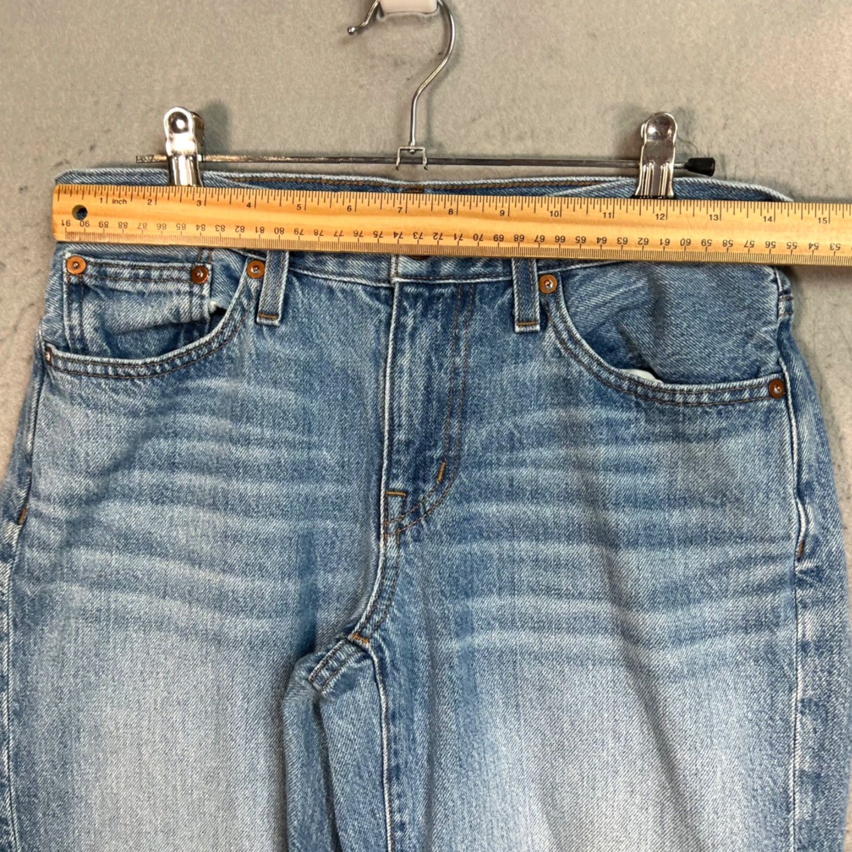 Madewell Madewell The Slouchy Boyjean Jeans Womens 25P Light Wash Denim Blue 5-Pocket Design Boyfriend Jeans 27 in Inseam Spring Summer Fall Winter Womens Size 42" / US 20 - 5 Thumbnail