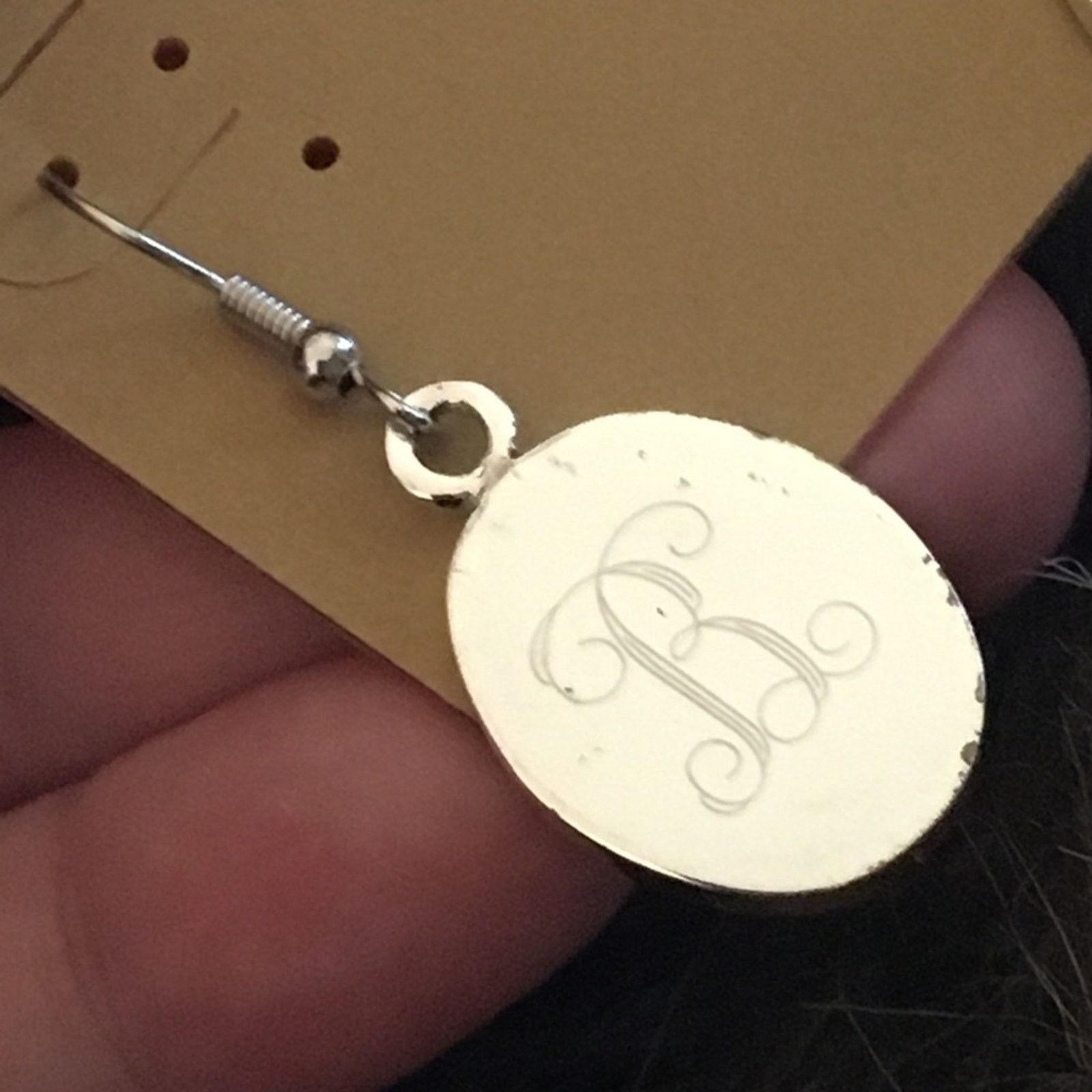 Vintage Vintage silver plated monogram “B” earrings Size ONE SIZE - 5 Thumbnail