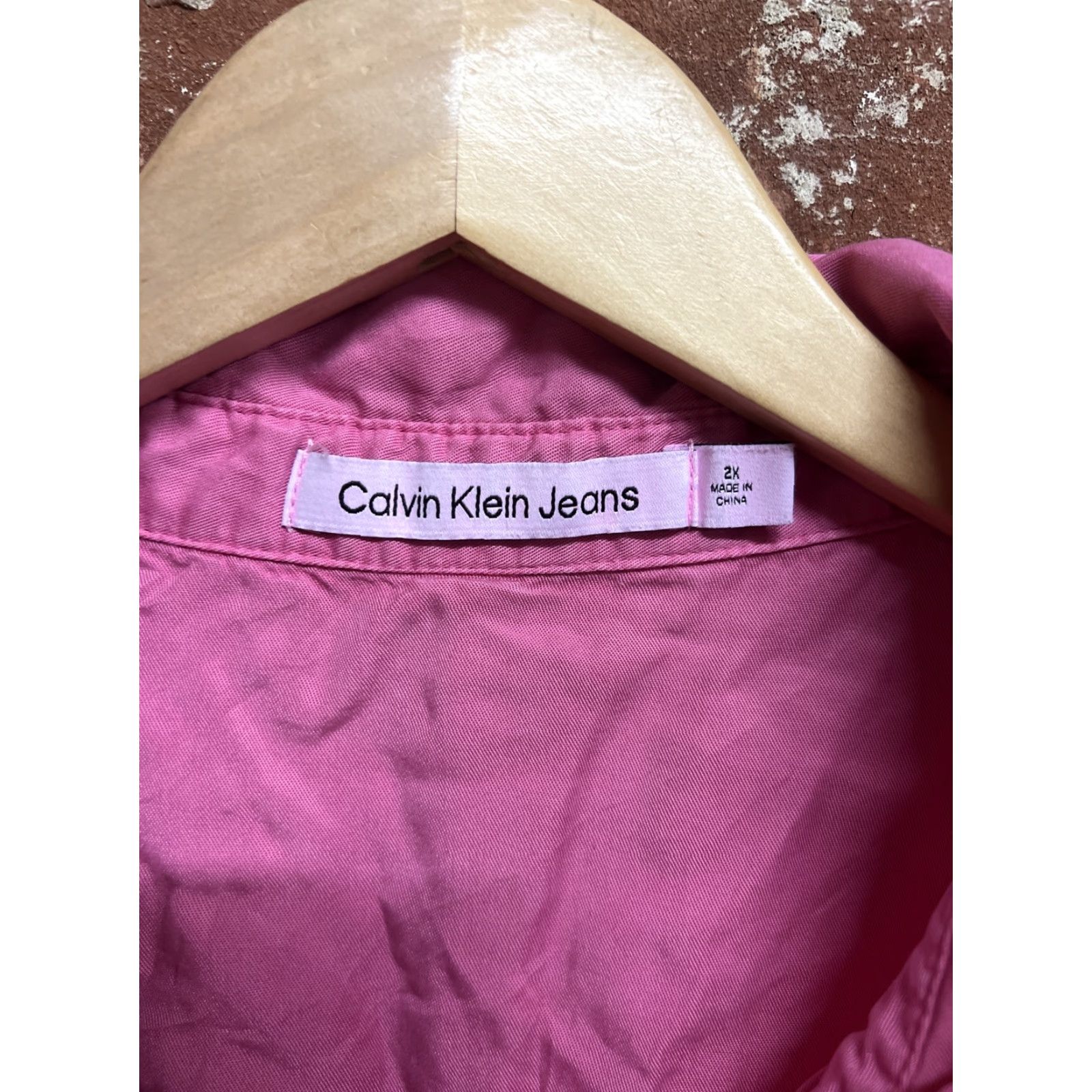 Calvin Klein Calvin Klein Womens Pink Sleeveless Button-Up Plus Size 2X Shirt Womens Pink Sleeveless Button-Up 2X Calvin Klein Size XXL / US 16-18 / IT 52-54 - 3 Thumbnail