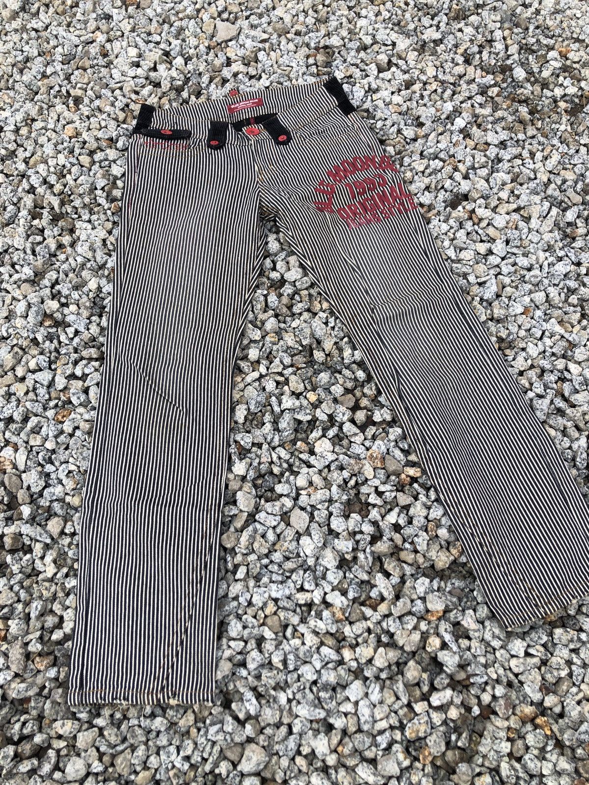 Blue Blue Japan × Japanese Brand RARE Blue Moon Stripe Tactical Jeans Denim jeans vintage🔥 Size US 30 / EU 46 - 2 Thumbnail