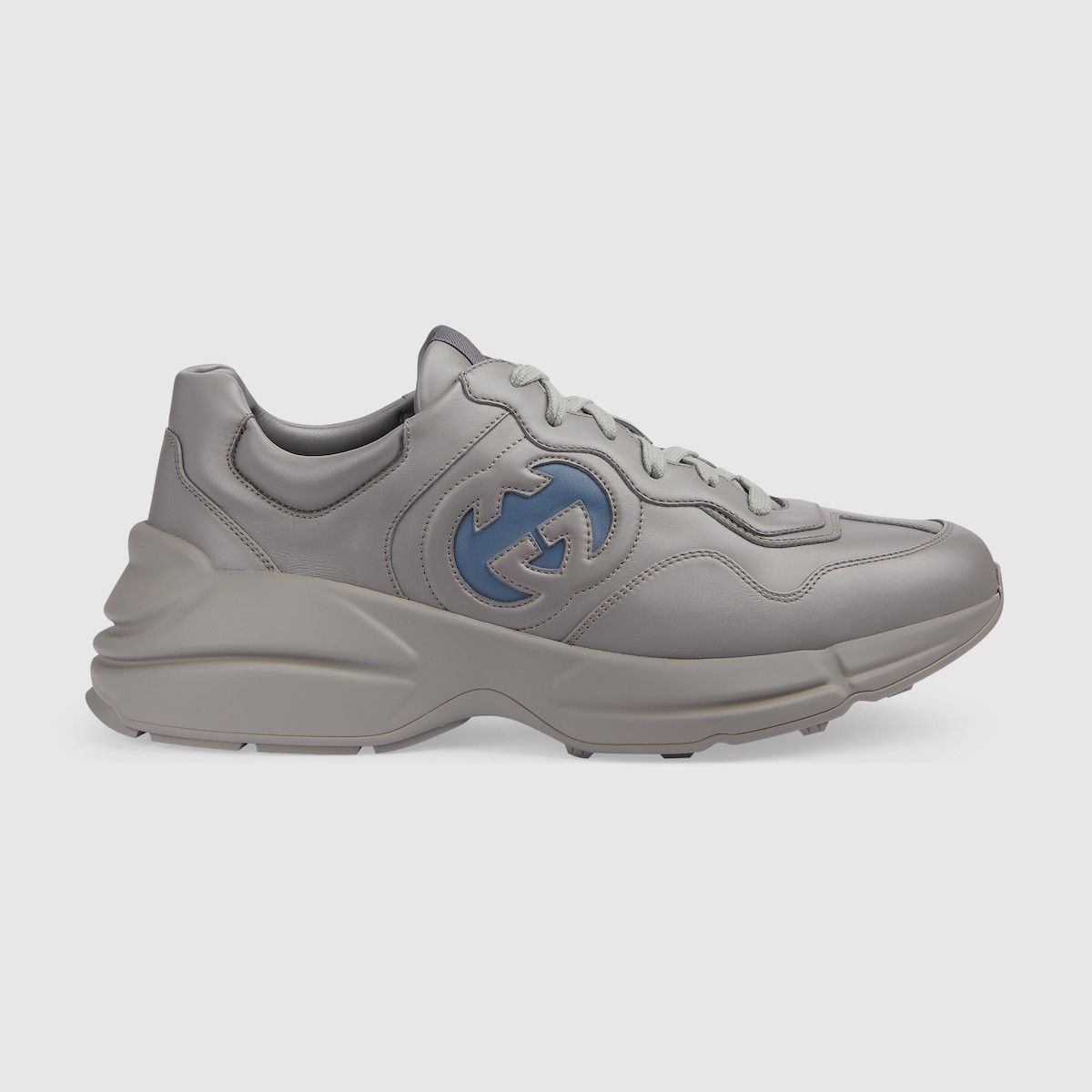 o1w1db10525 Interlocking G Rhyton Sneakers in Grey