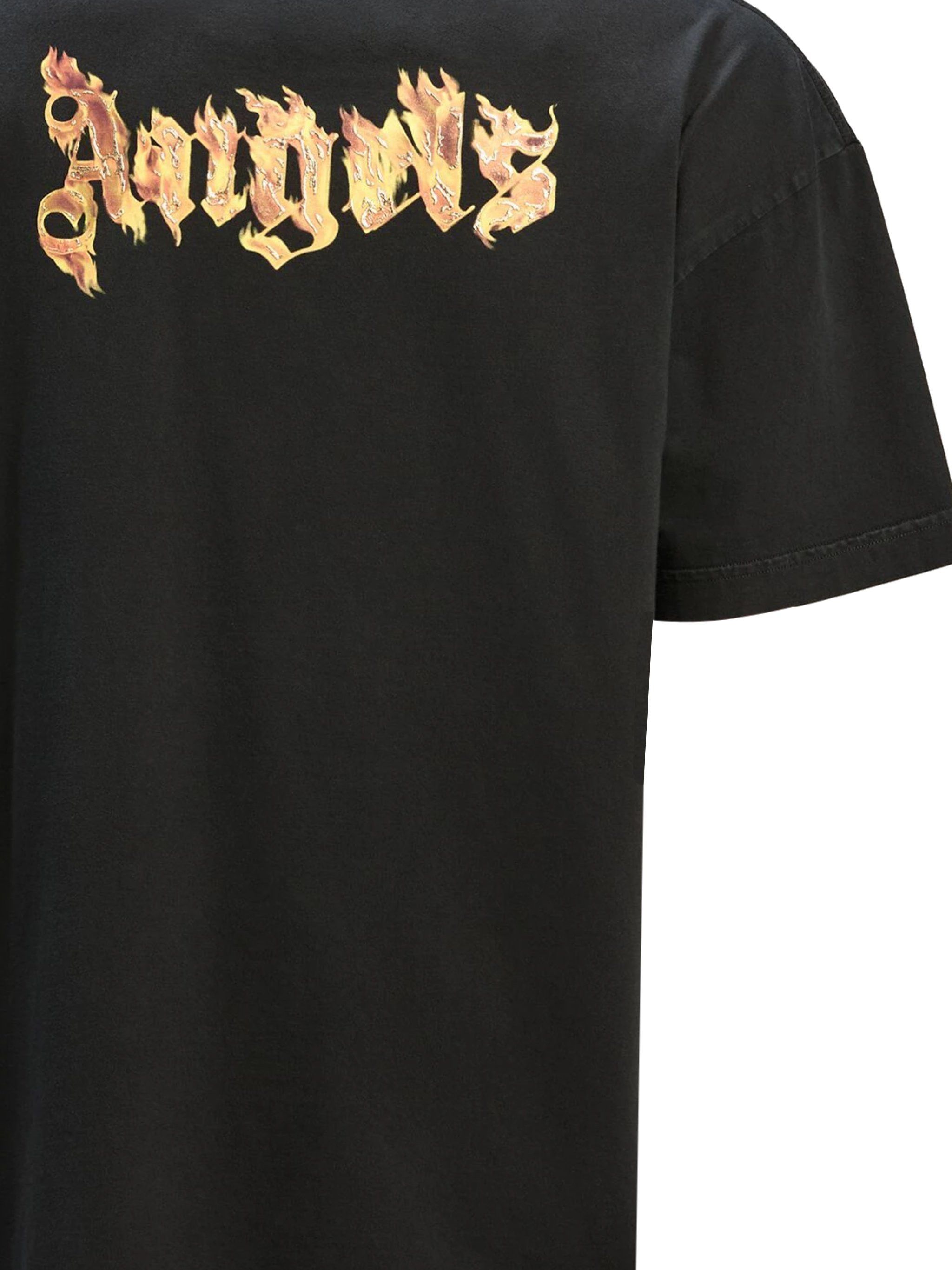 Palm Angels o1s22i1n1224 'Burning Logo T-Shirt in Black Size US S / EU 44-46 / 1 - 3 Thumbnail