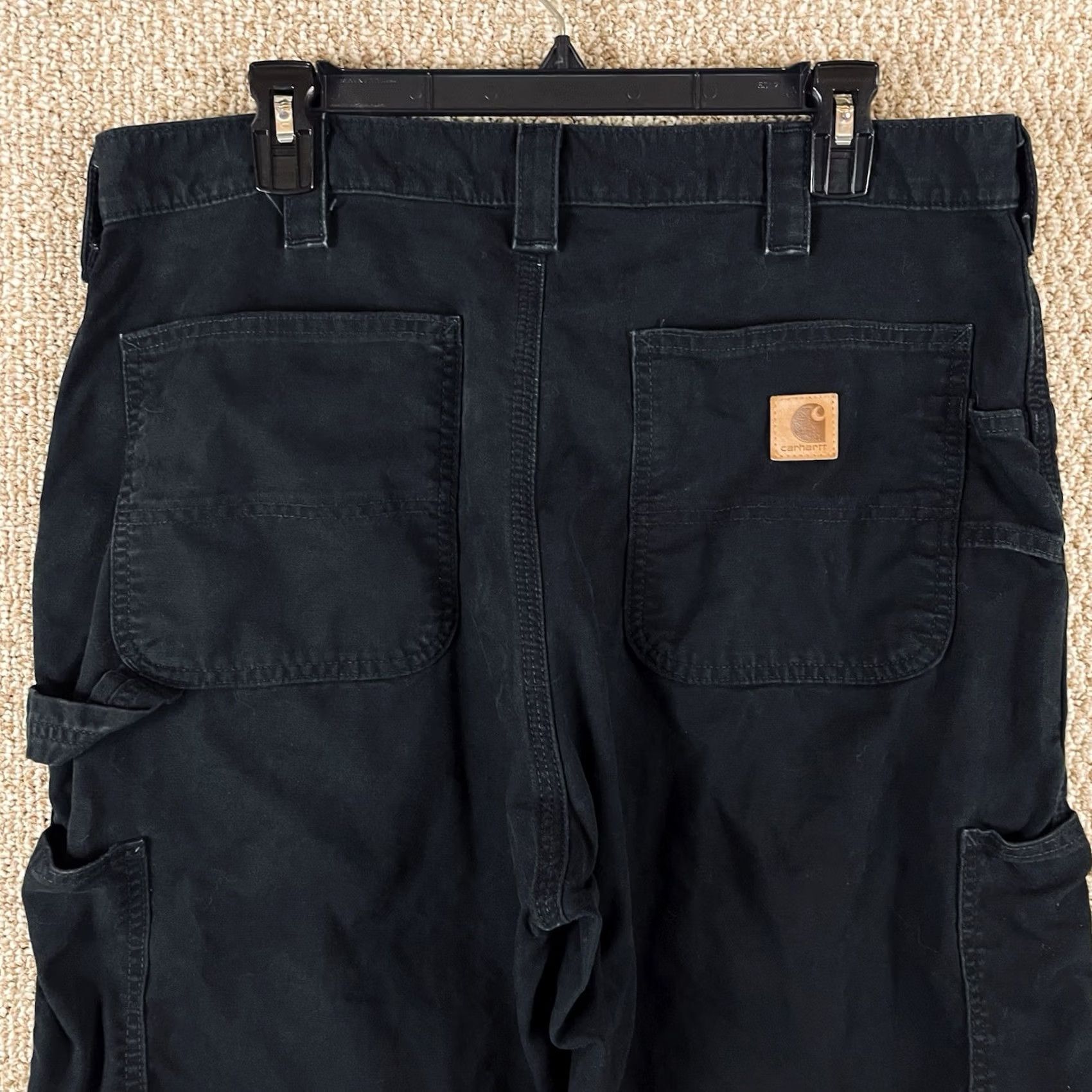 Carhartt Carhartt Pants Mens 35x30 Black B151 Loose Fit Utility Workwear Grunge Vtg 163 Size US 35 - 5 Thumbnail