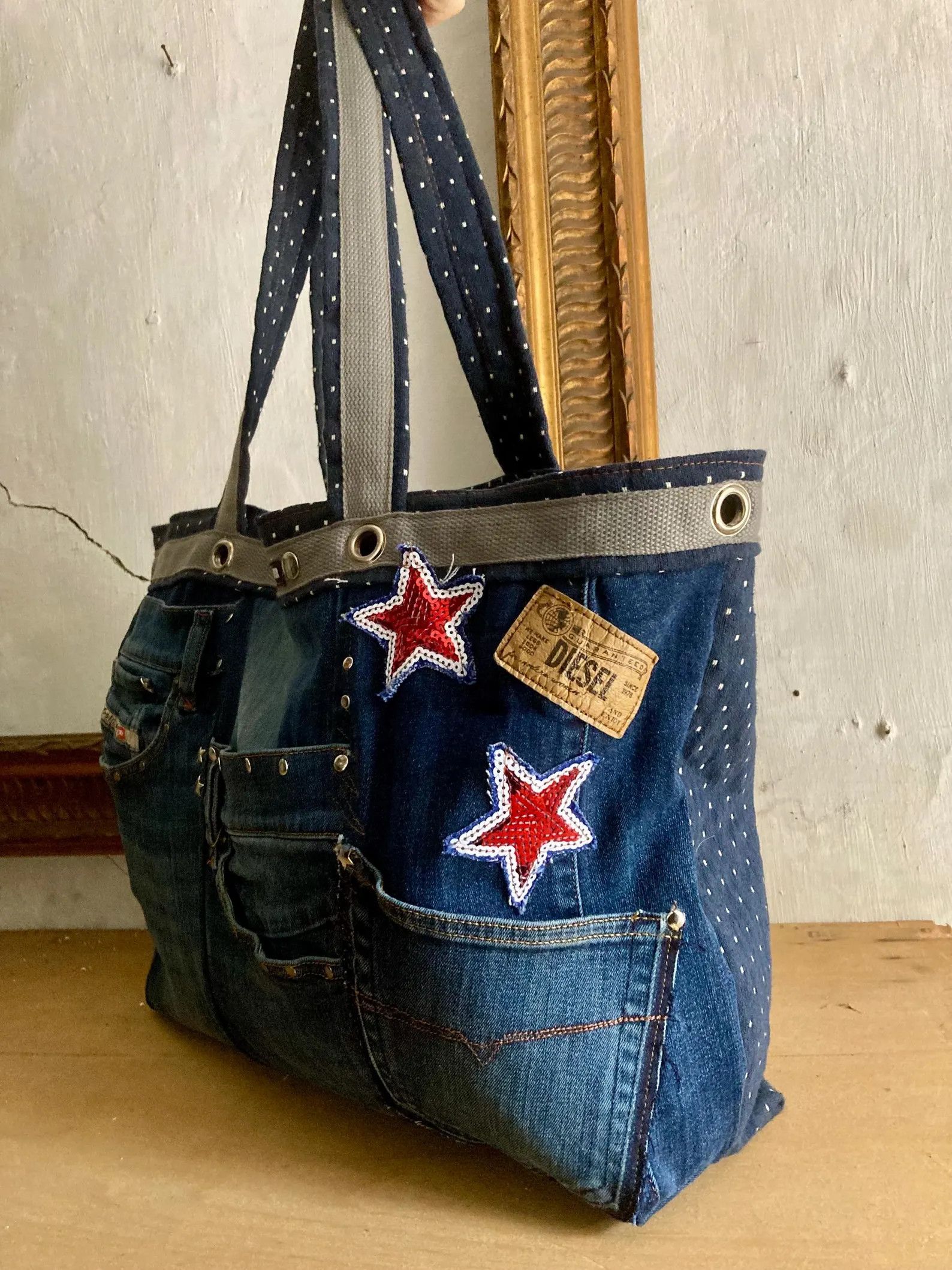 Diesel 90s Diesel upcycled tote bag by Sunflower Size ONE SIZE - 2 Thumbnail