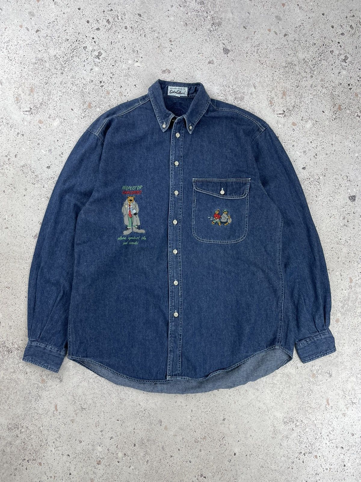 Vintage 90’s Carlo Colucci Inspector Carlombo Denim Shirt