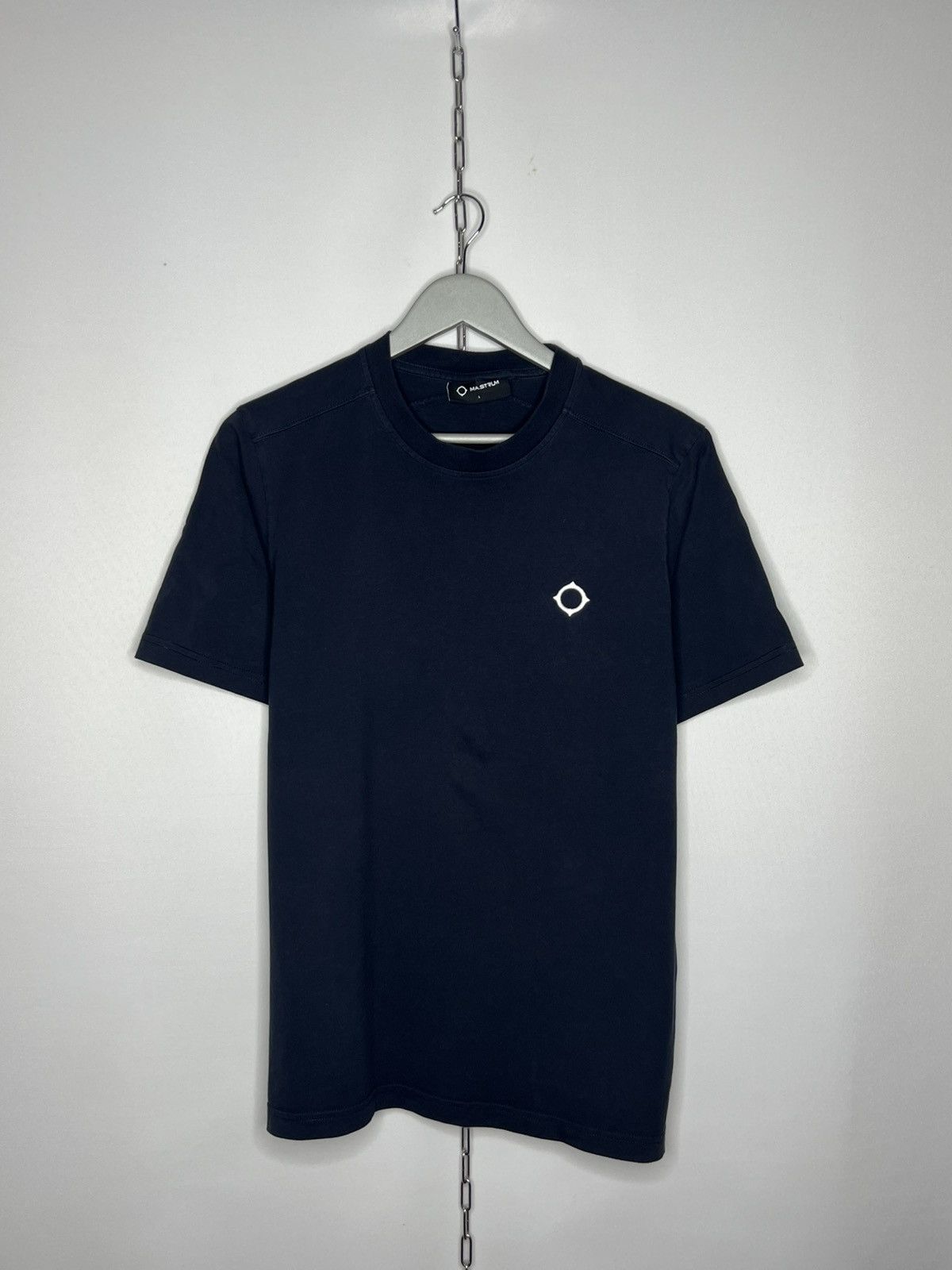 MA.STRUM Ma.Strum Navy Blue Based T-Shirt Tee Casuals Size US L / EU 52-54 / 3 - 1 Thumbnail