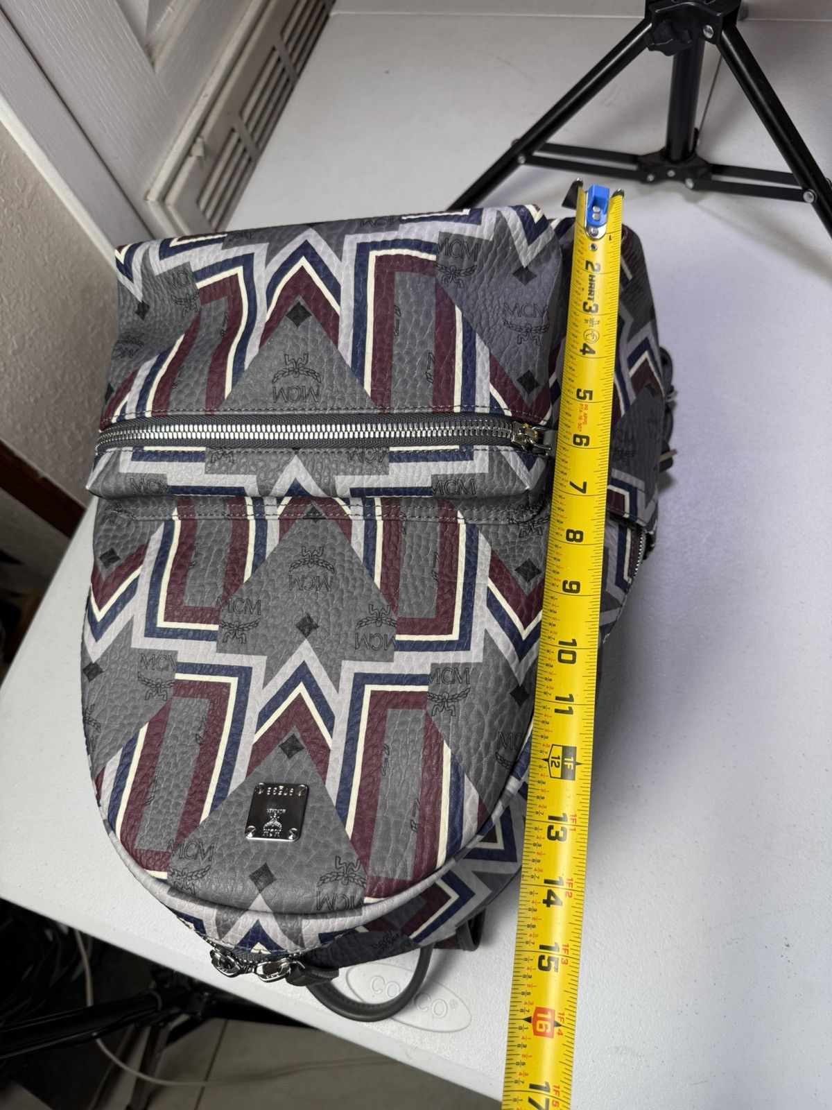 MCM MCM Geometric Chevron Visetos Backpack | Leather Trim | Lot Size ONE SIZE - 11 Thumbnail