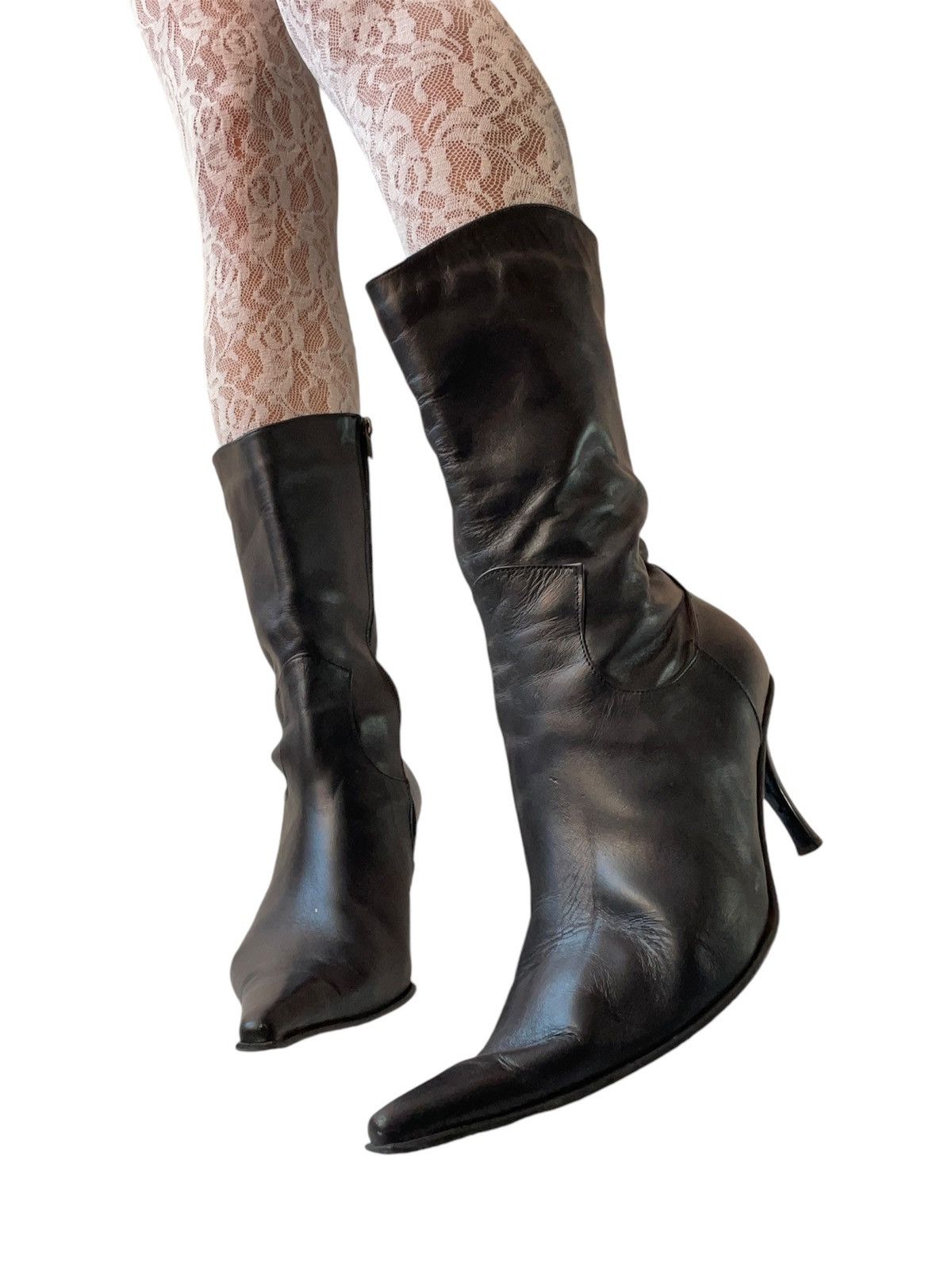 Vintage 00’s leather boots Size US 7.5 / IT 37.5 - 1 Thumbnail