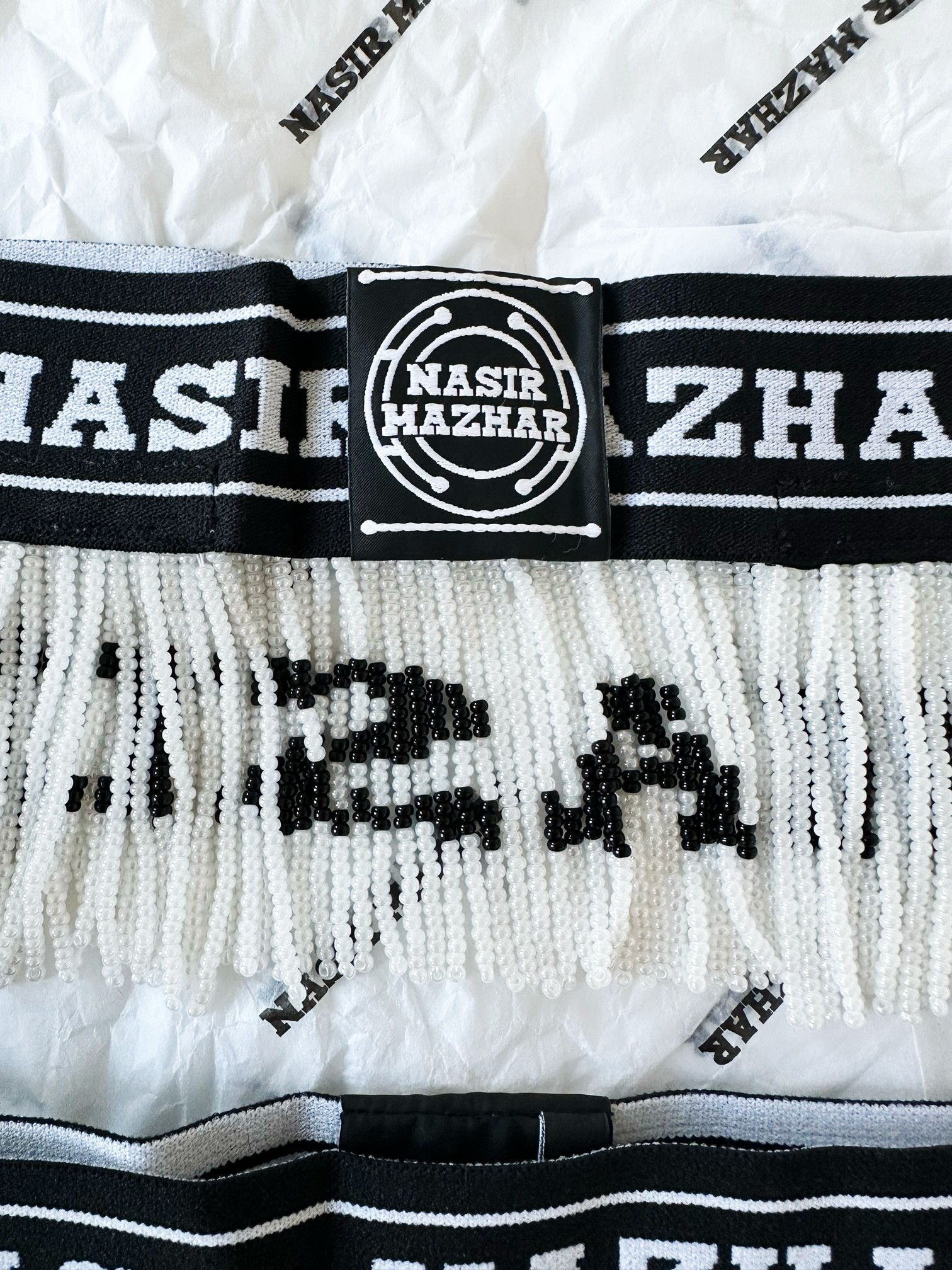 Nasir Mazhar Beaded Bully Logo Garters Size ONE SIZE - 6 Thumbnail