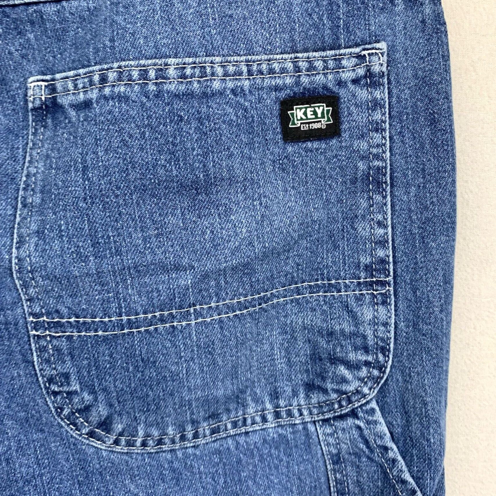 Vintage VINTAGE Key Denim Jeans Men 38x30 Blue 90s Grunge High-Rise Straight Classic Size US 38 / EU 54 - 4 Thumbnail