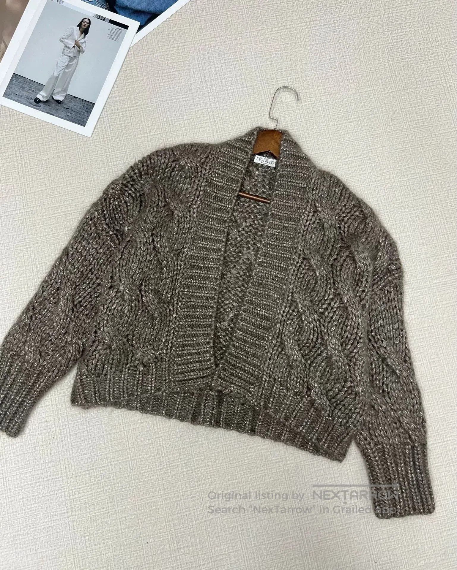 Brunello Cucinelli Brunello Cucinelli Cable Knit Cardigan. Size US M / EU 48-50 / 2 - 2 Thumbnail