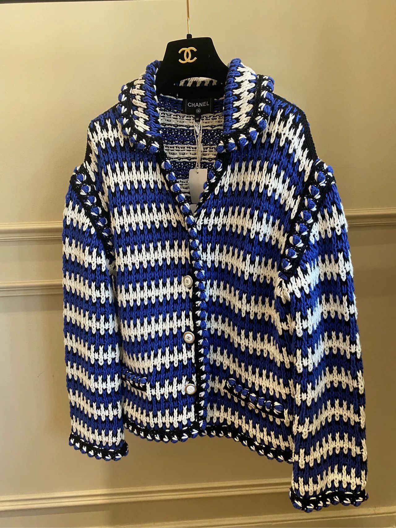 Chanel Chanel 21C Striped Knit Cardigan Size US XL / EU 56 / 4 - 1 Thumbnail