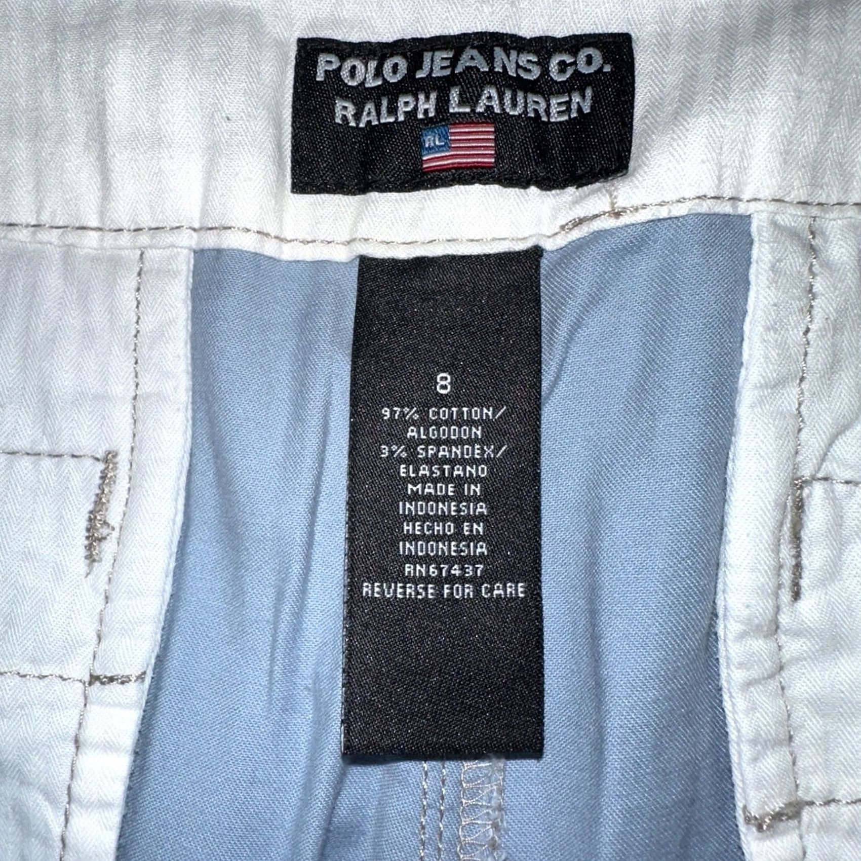 Polo Ralph Lauren Polo Jeans Co Ralph Lauren Pants Womens 8 Blue Cotton Stretch Crop Straight Size 30" / US 8 / IT 44 - 4 Thumbnail