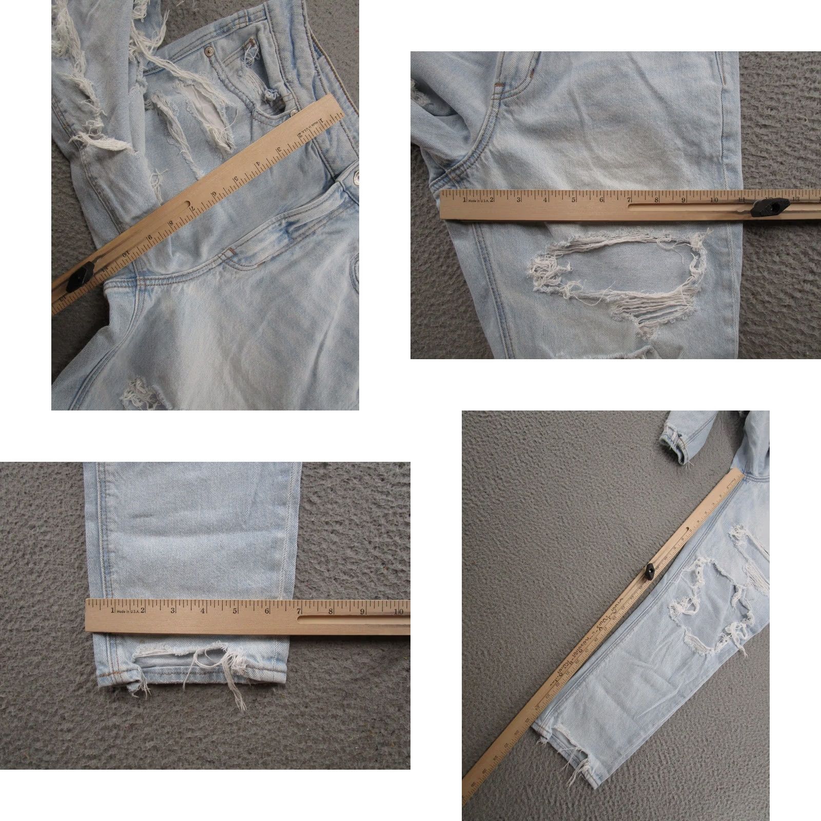 American Eagle Outfitters American Eagle Outfitters Denim Mom Jeans Distressed Light Wash 8 Short Blue Cotton 5-Pocket Womens Jeans Size 30" / US 8 / IT 44 - 8 Thumbnail