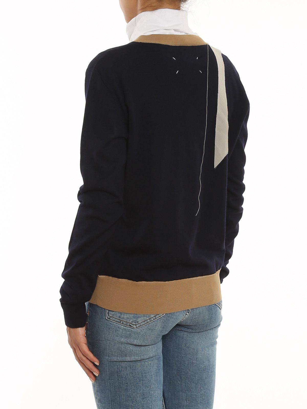 Maison Margiela o1y0625 Cardigan in Black/Beige Size M / US 6-8 / IT 42-44 - 4 Thumbnail