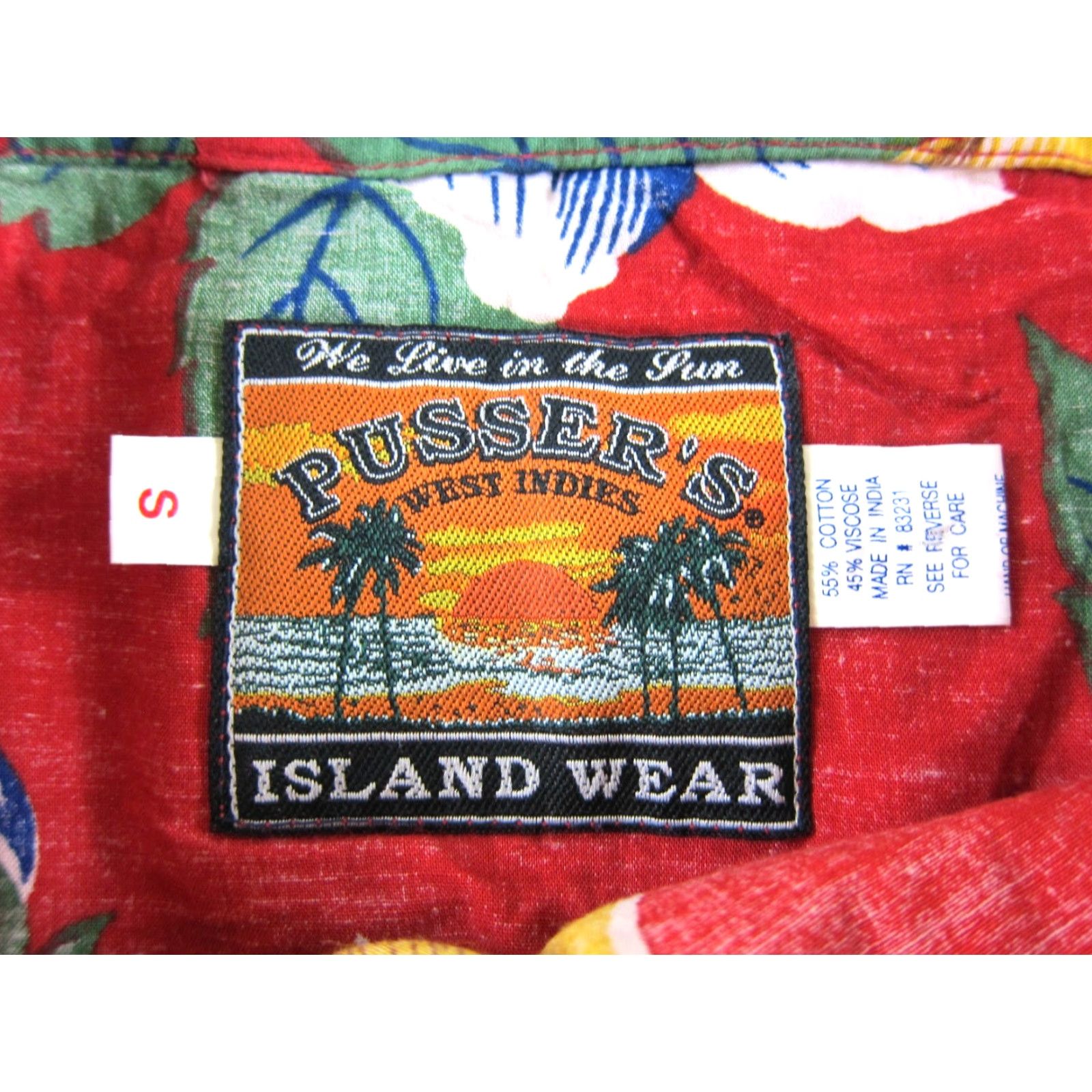 Vintage VINTAGE Pusser's Skirt Wrap Long Floral Tropical Red Cotton Rayon S Small Women's Bohemian 90s Theme Sun Spring Summer Mens Womens Size 28" / US 6 / IT 42 - 3 Thumbnail