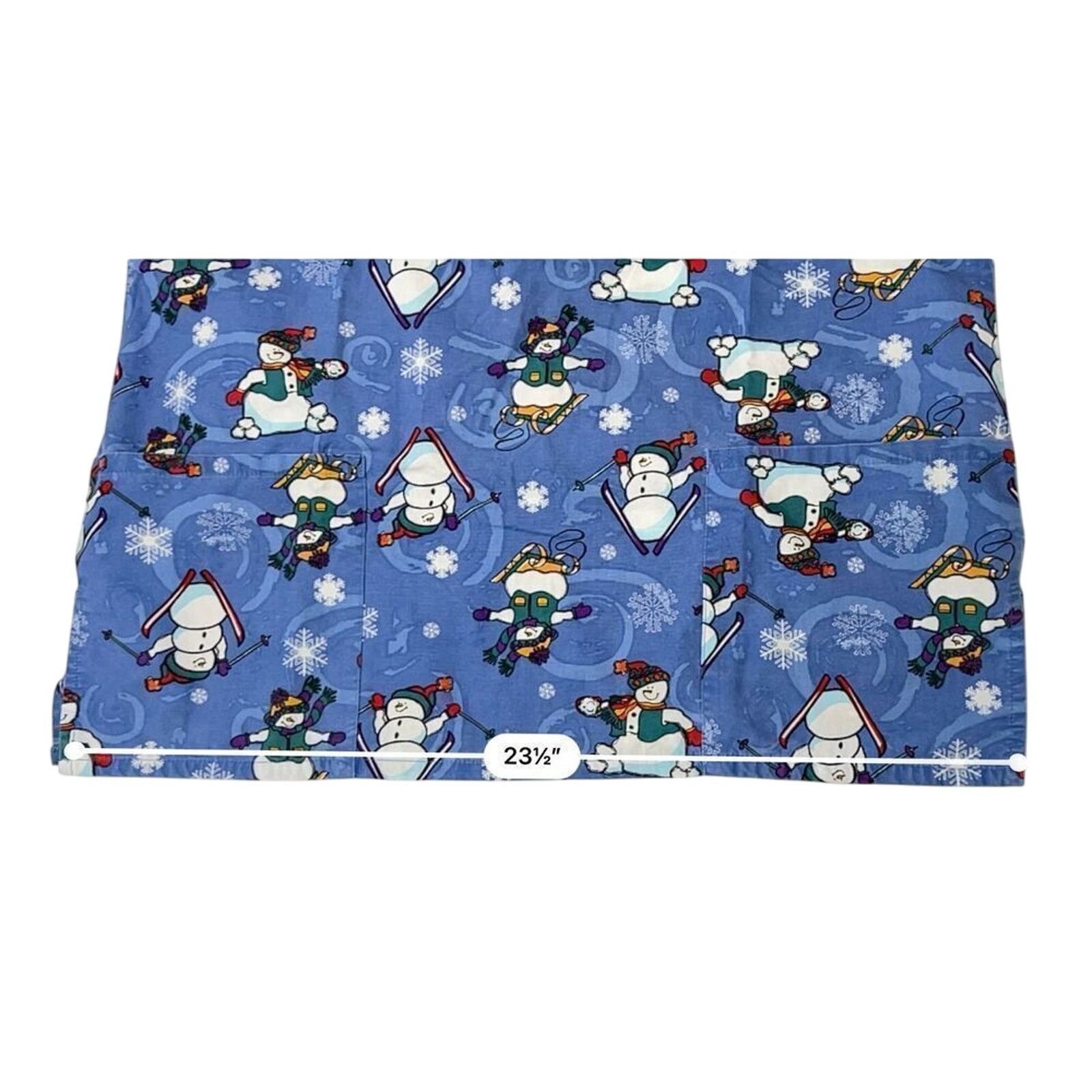 Other JIJ Scrubs Blue Snowman Snowflake Scrub Medical Top LARGE Size L / US 10 / IT 46 - 6 Thumbnail