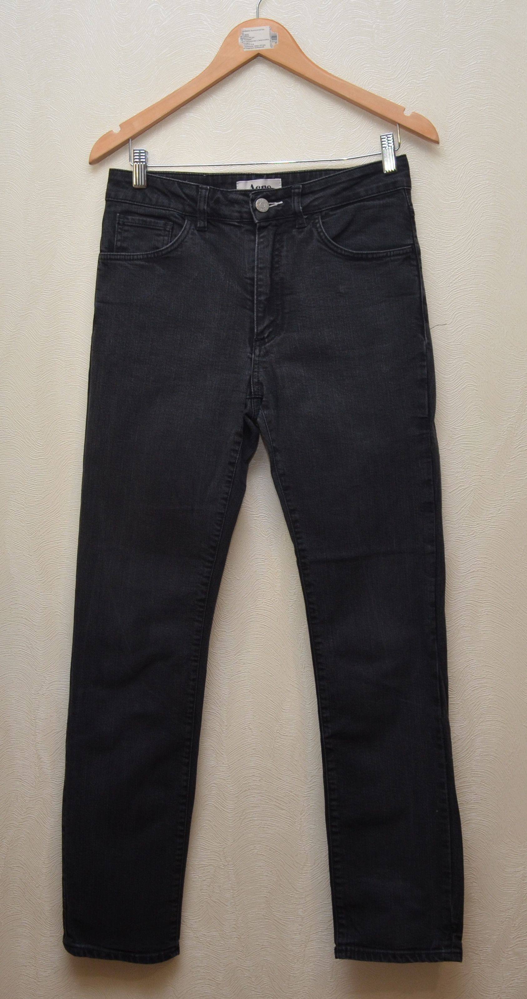 Acne Studios Needle Wet Cash Black Denim Jeans Size W30 L32