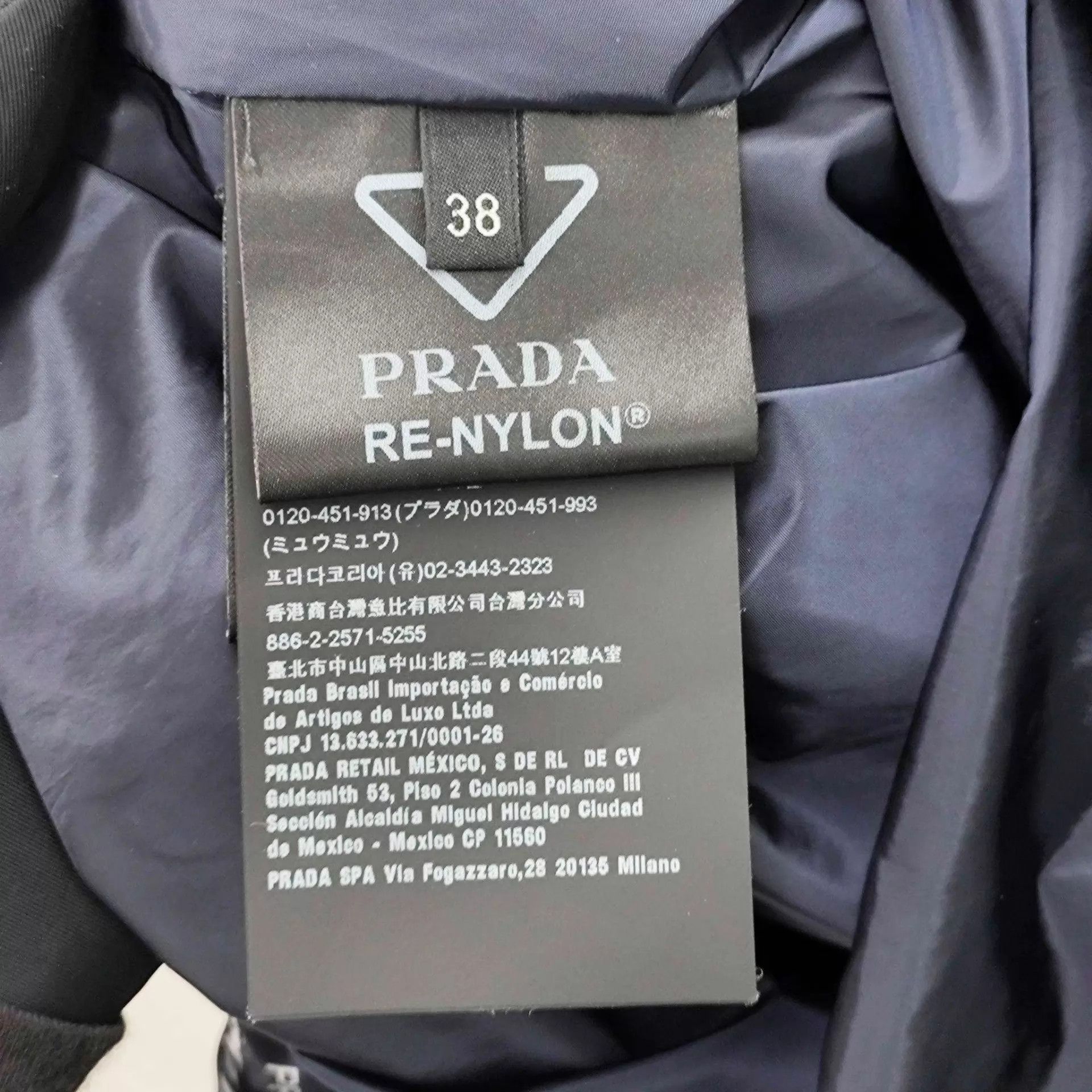 Prada Prada 98 new logo print nylon navy blue 38 dress Size XS / US 0-2 / IT 36-38 - 5 Thumbnail