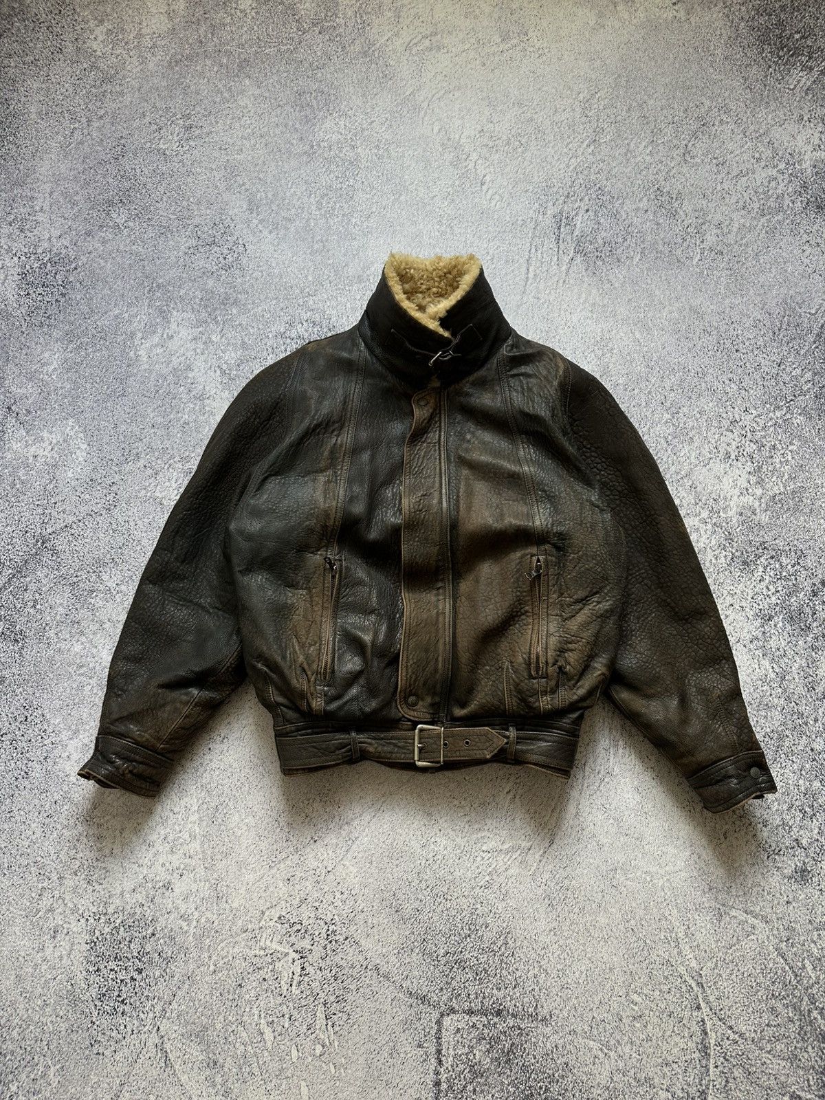 Archive Marithe+FRANCOIS GIRBAUD Leather Jacket Rare!