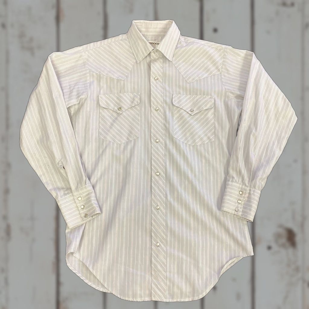 Vintage VINTAGE Ruddock Western Pearl Snap Shirt Men’s Classic Fit Long Tail 15-32 Size US M / EU 48-50 / 2 - 1 Thumbnail