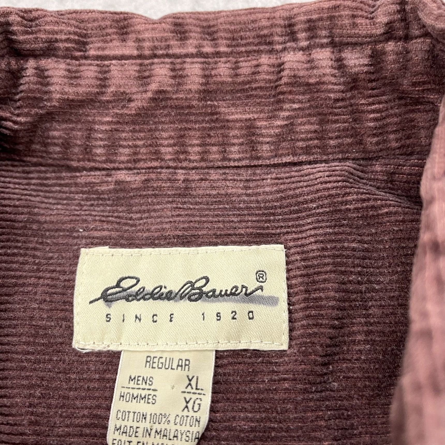 Eddie Bauer VINTAGE Eddie Bauer Shirt Mens XL Red Corduroy Heavy Cotton Casual 90s Size US XL / EU 56 / 4 - 4 Thumbnail