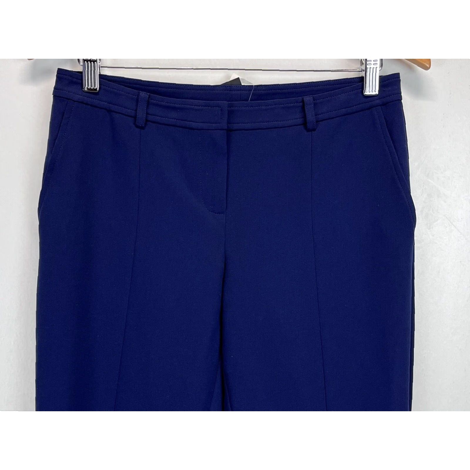 St. John VINTAGE St. John Women's Pants Size 4 Navy Ankle Split Hem Business Wear Fall Spring Summer Winter Size 27" / US 4 / IT 40 - 3 Thumbnail